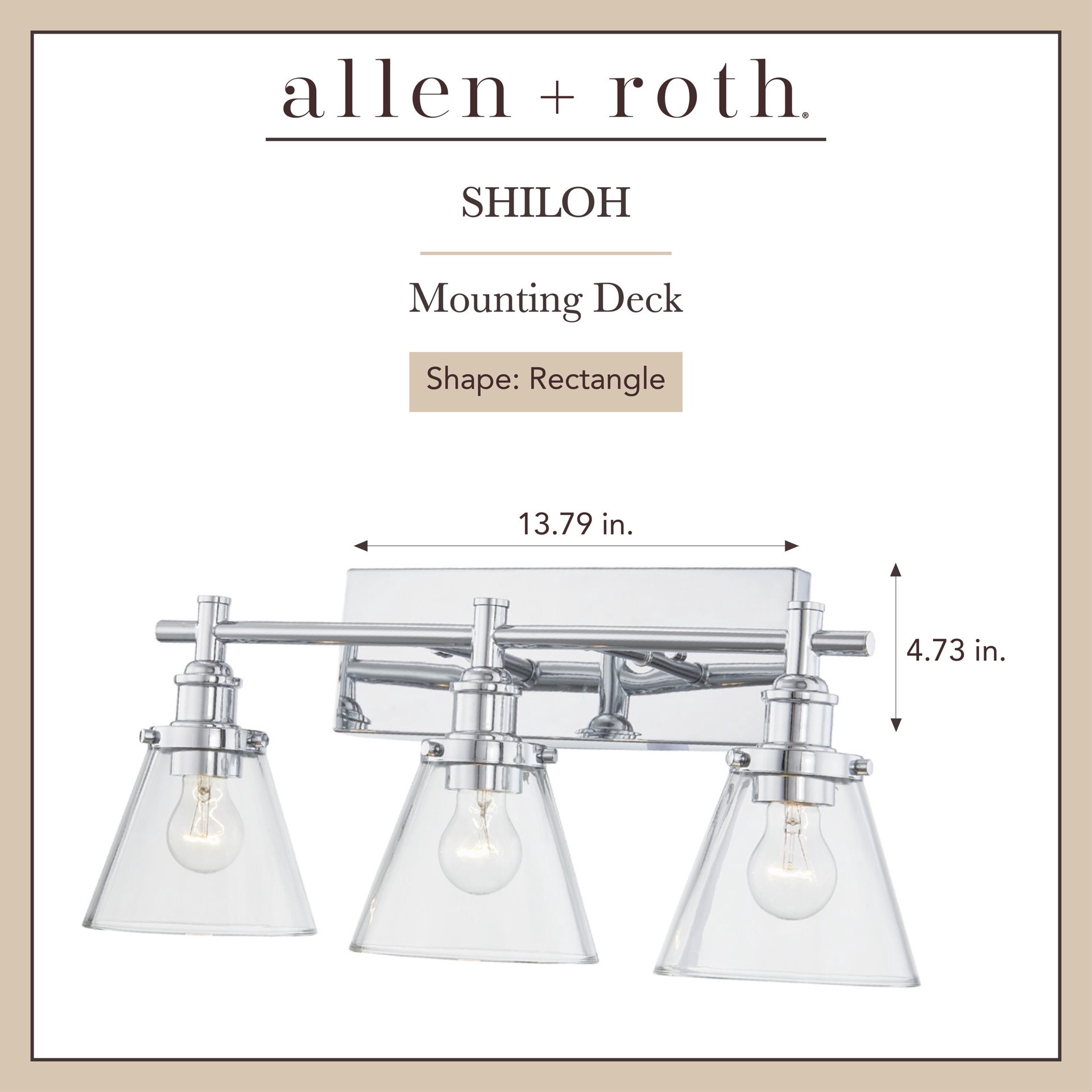 slide 3 of 6, allen + roth Shiloh 24-in 3 -Light Polished Chrome Transitional Vanity light bar, 1 ct