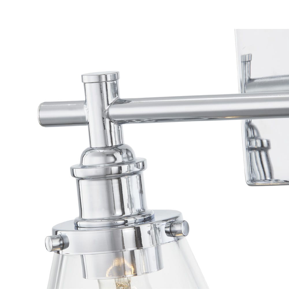 slide 6 of 6, allen + roth Shiloh 24-in 3 -Light Polished Chrome Transitional Vanity light bar, 1 ct