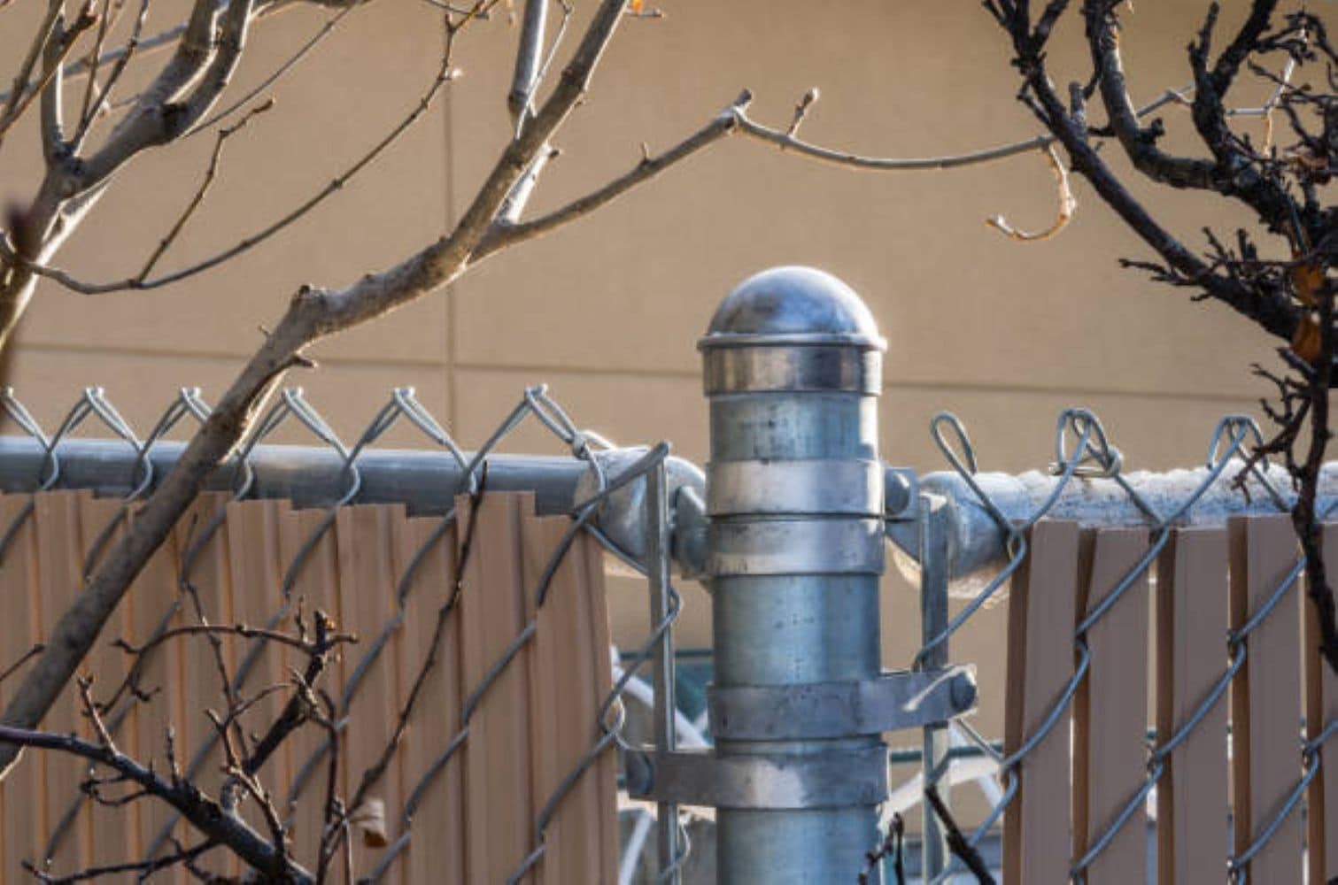 slide 4 of 6, Merchants Metals 1.63-in W x 1.63-in L Galvanized Aluminum Chain-link fence Dome cap - Fits Common Post Measurement: 1-5/8-in x 1-5/8-in, 1 ct