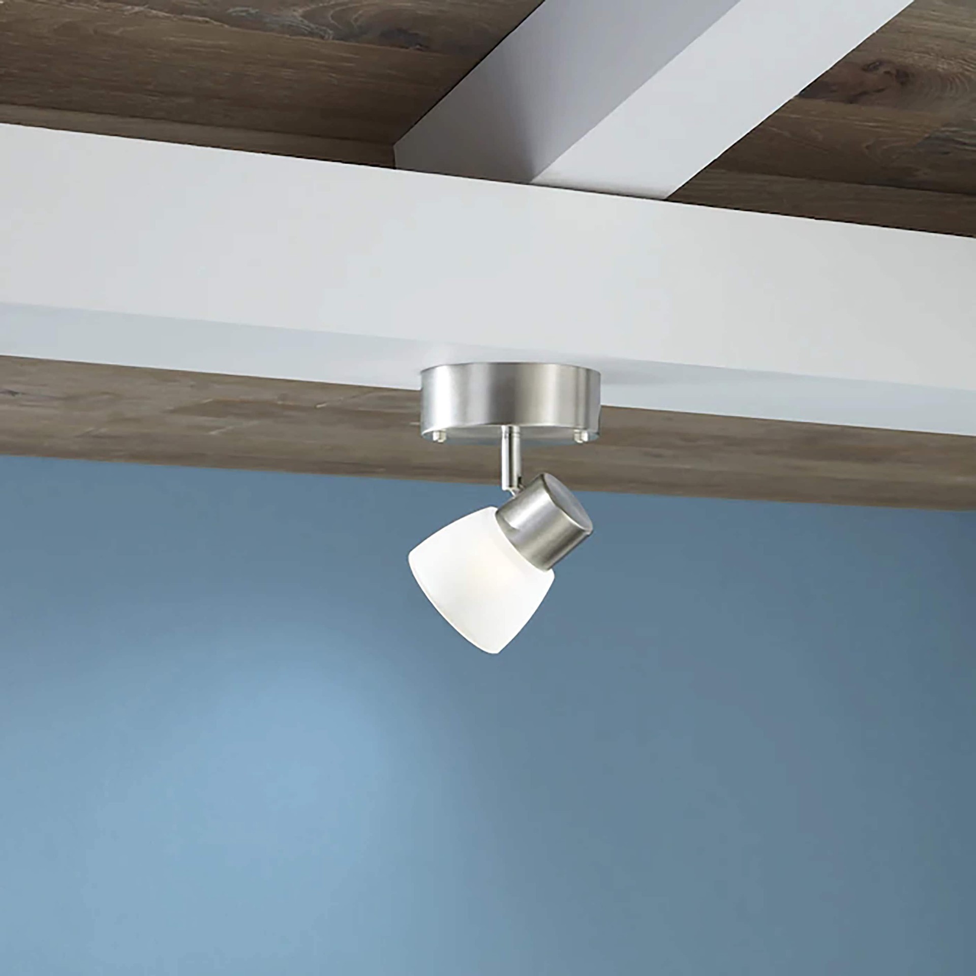 slide 5 of 6, allen + roth 4.53-in 1 -Light Brushed nickel dimmable Integrated Modern/contemporary Track Bar, 1 ct