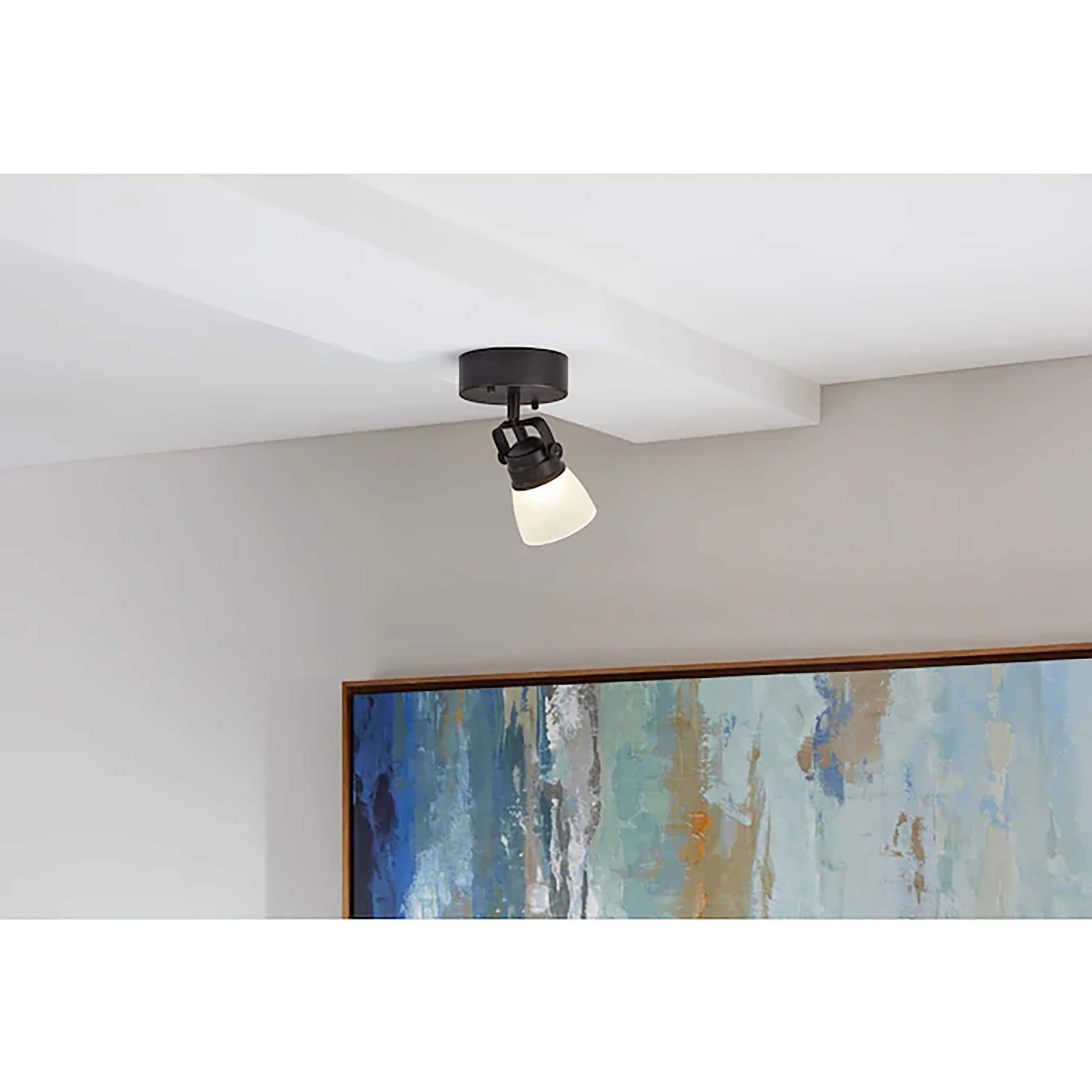 slide 3 of 6, allen + roth 4.53-in 1 -Light Bronze dimmable Integrated Modern/contemporary Track Bar, 1 ct