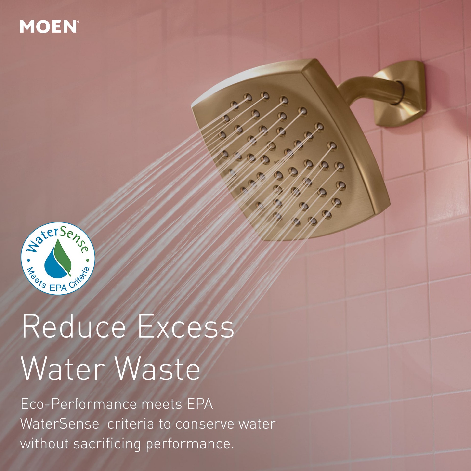 slide 6 of 6, Moen Lindor Matte Black 1-handle 6-in Square Bathtub and shower Faucet (Single Function), 1 ct