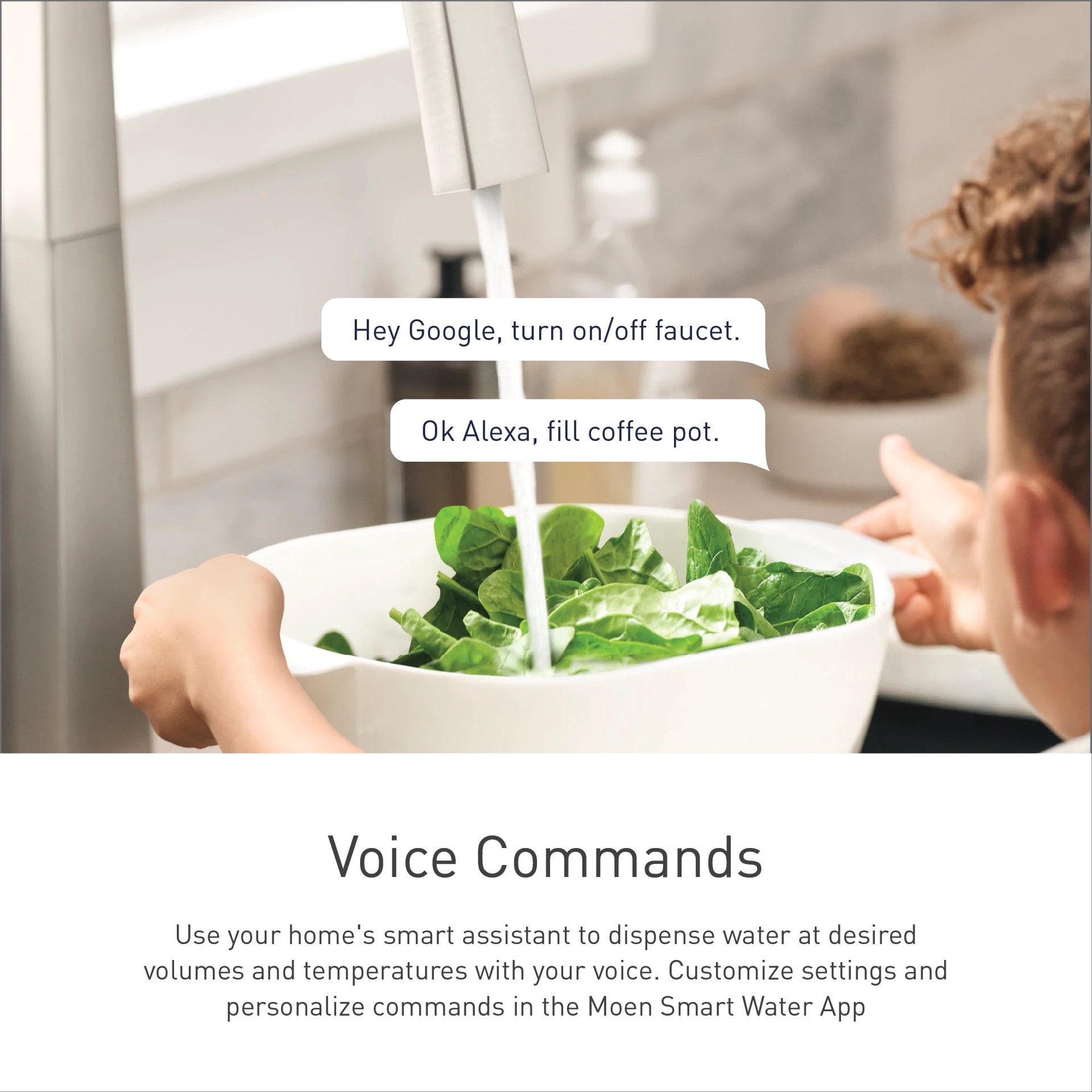 slide 4 of 6, Moen Sarai Spot Resist Stainless Single Handle Deck-mount Voice Activated Pull-down Kitchen Faucet, 1 ct