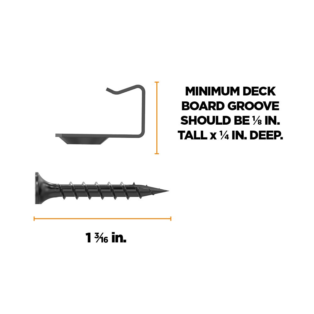 slide 3 of 6, CAMO Starter Clip Starter clips 305 Stainless Steel Hidden Deck Fastener 30 Square feet ( 25 -Pack ), 1 ct