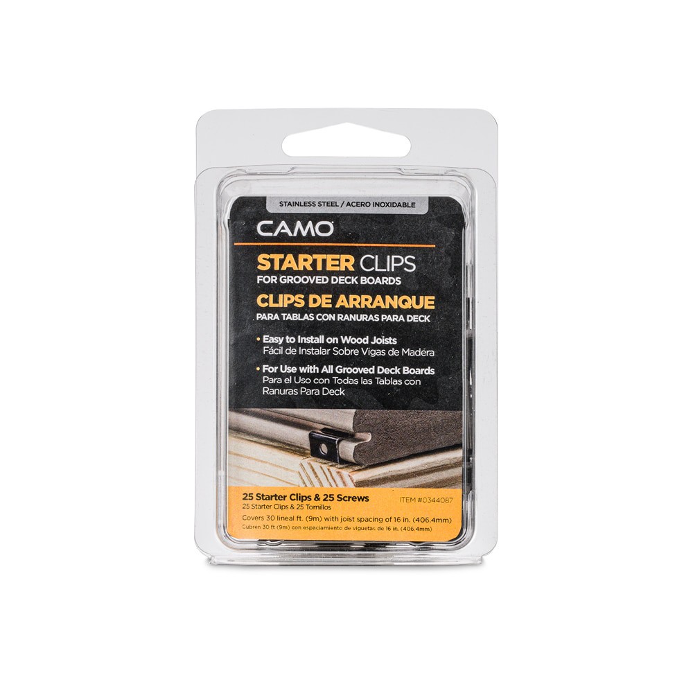 slide 6 of 6, CAMO Starter Clip Starter clips 305 Stainless Steel Hidden Deck Fastener 30 Square feet ( 25 -Pack ), 1 ct
