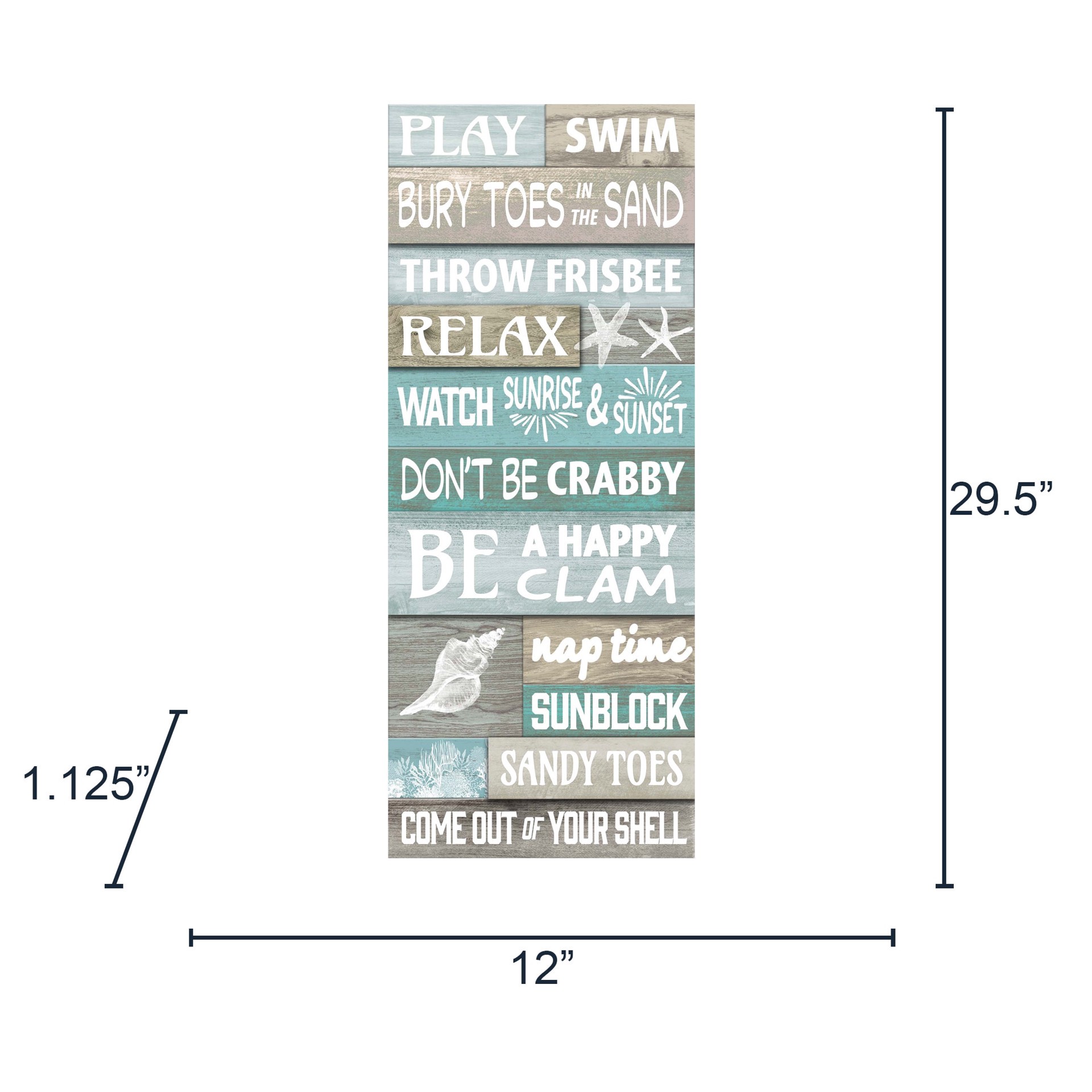 slide 3 of 4, allen + roth 12-in H x 29.5-in W Coastal Print, 1 ct