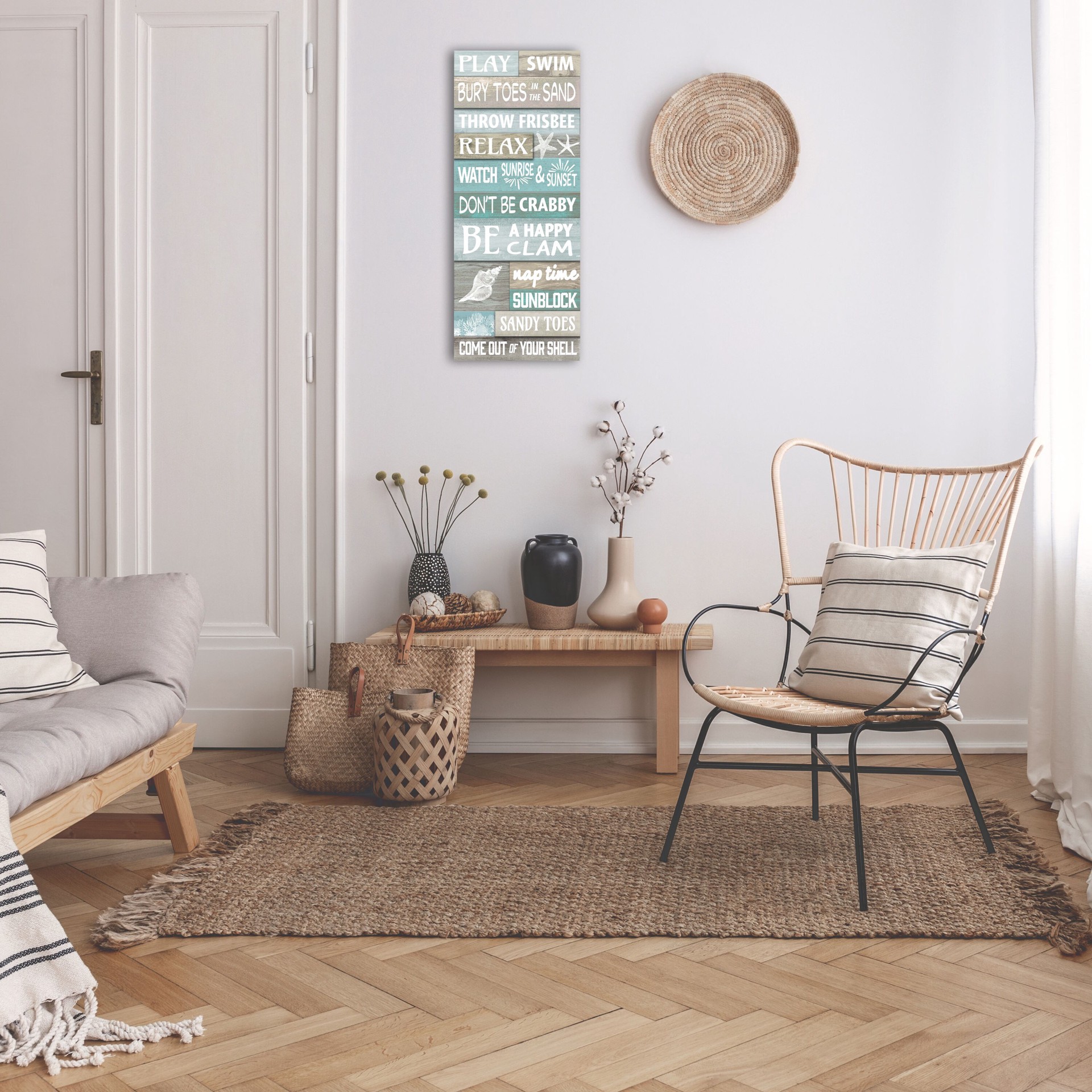 slide 4 of 4, allen + roth 12-in H x 29.5-in W Coastal Print, 1 ct