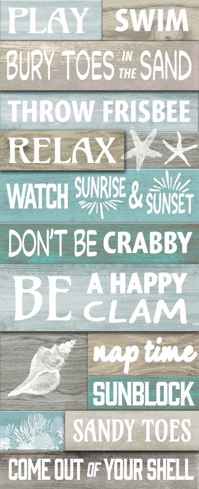 slide 1 of 4, allen + roth 12-in H x 29.5-in W Coastal Print, 1 ct