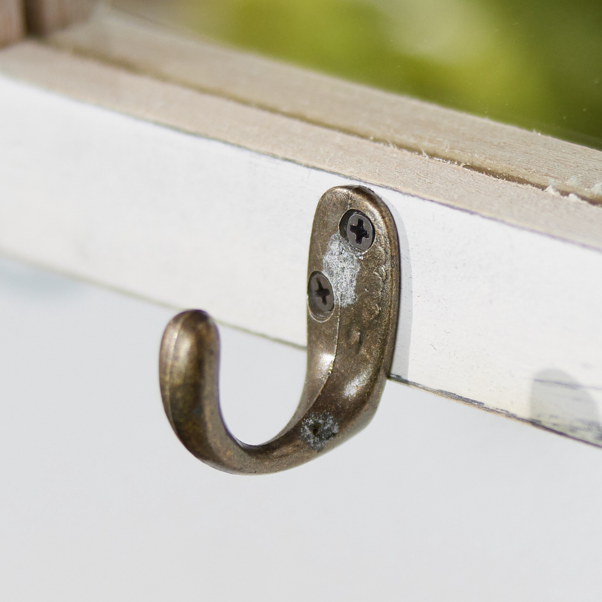 slide 2 of 6, allen + roth 18-in W x 26.0-in H Rectangle White Framed Wall Mirror, 1 ct