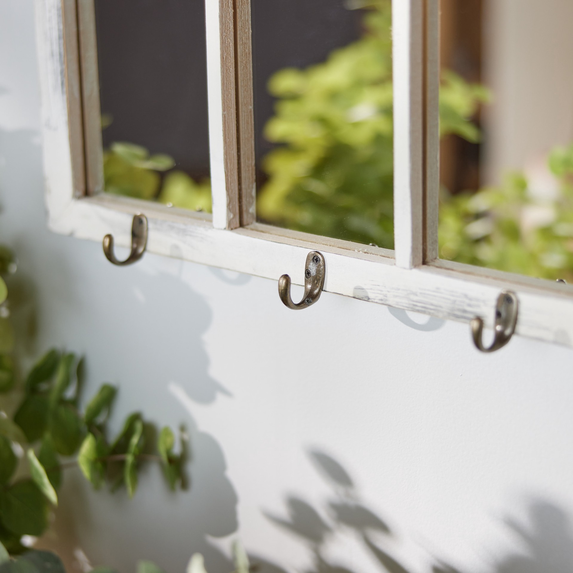 slide 4 of 6, allen + roth 18-in W x 26.0-in H Rectangle White Framed Wall Mirror, 1 ct