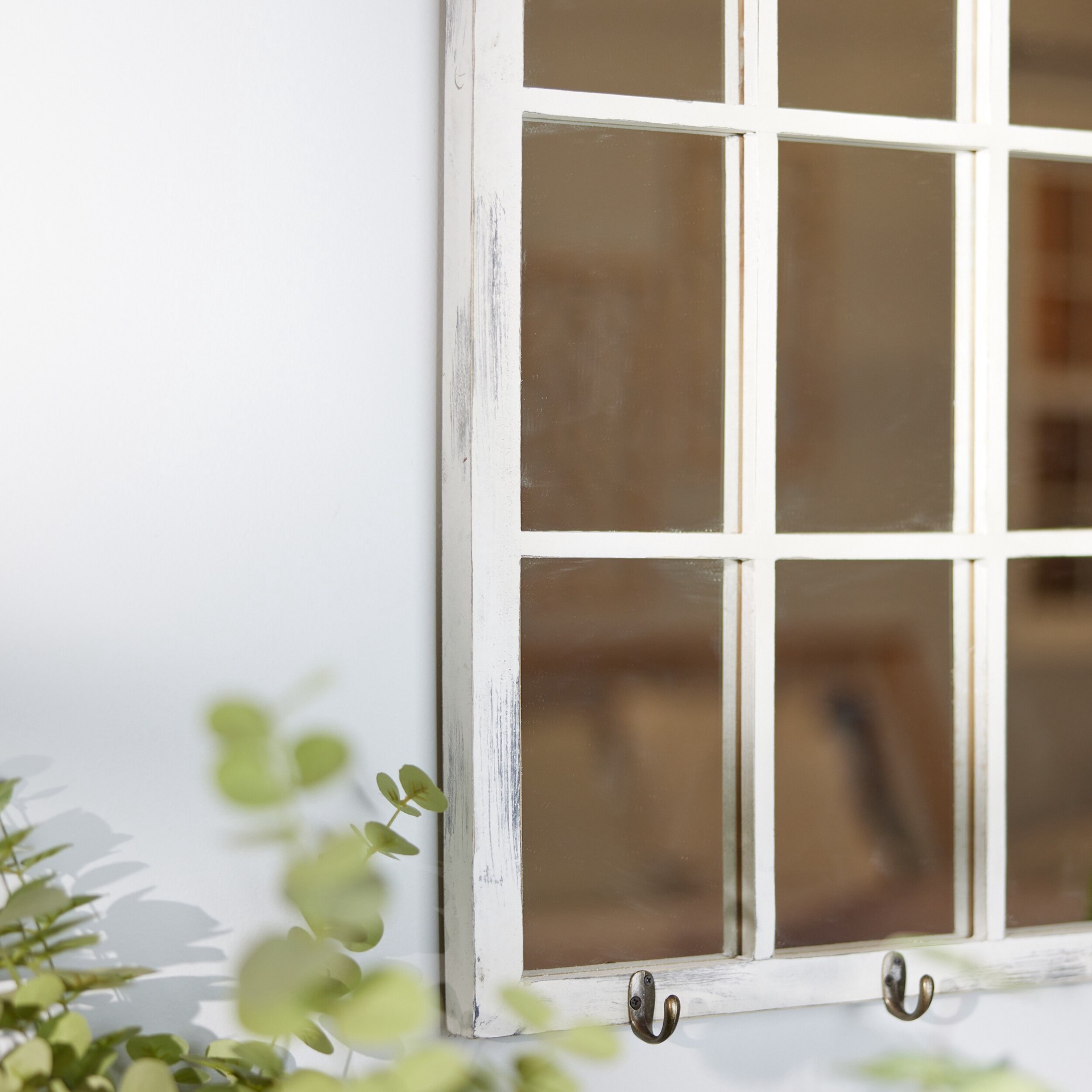 slide 6 of 6, allen + roth 18-in W x 26.0-in H Rectangle White Framed Wall Mirror, 1 ct