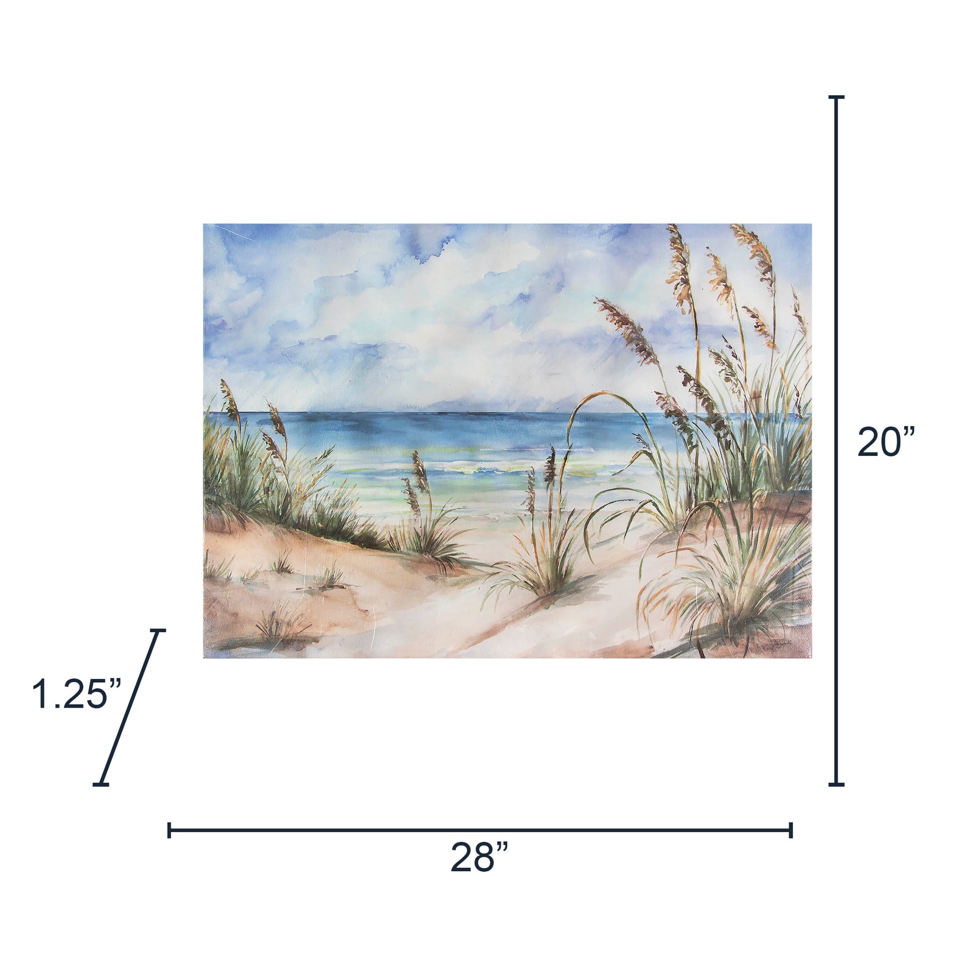 slide 3 of 4, allen + roth 20-in H x 28-in W Coastal Canvas Print, 1 ct