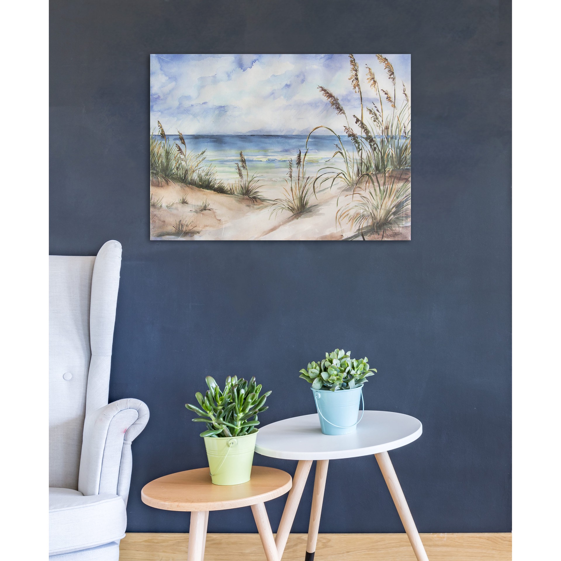 slide 4 of 4, allen + roth 20-in H x 28-in W Coastal Canvas Print, 1 ct