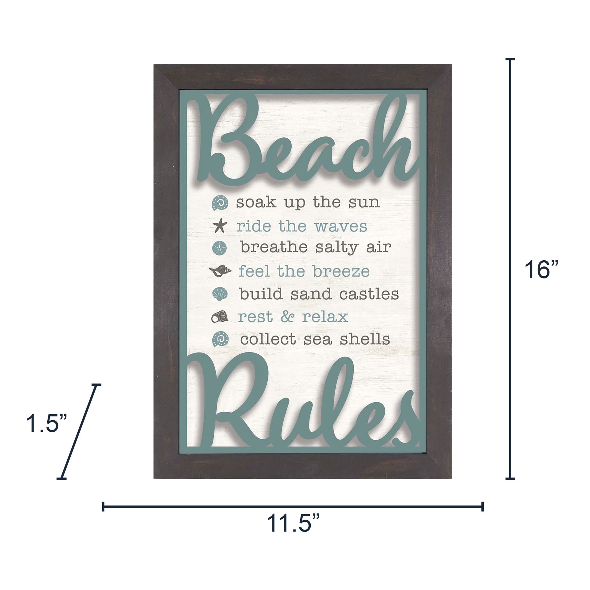 slide 3 of 4, allen + roth Framed 11.5-in H x 16-in W Coastal Print, 1 ct