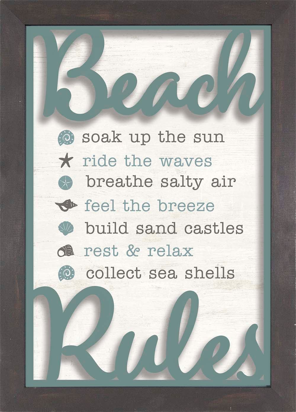 slide 1 of 4, allen + roth Framed 11.5-in H x 16-in W Coastal Print, 1 ct