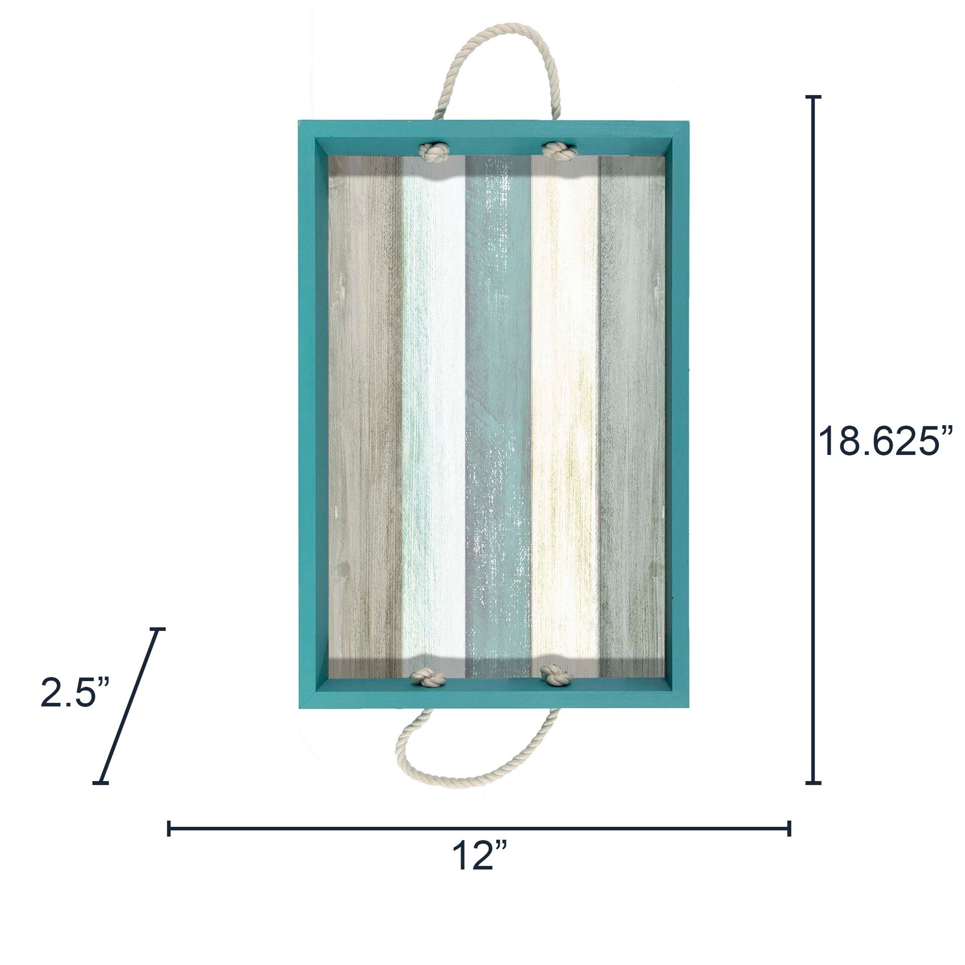 slide 3 of 4, allen + roth Framed 12-in H x 18.625-in W Coastal Wood Print, 1 ct