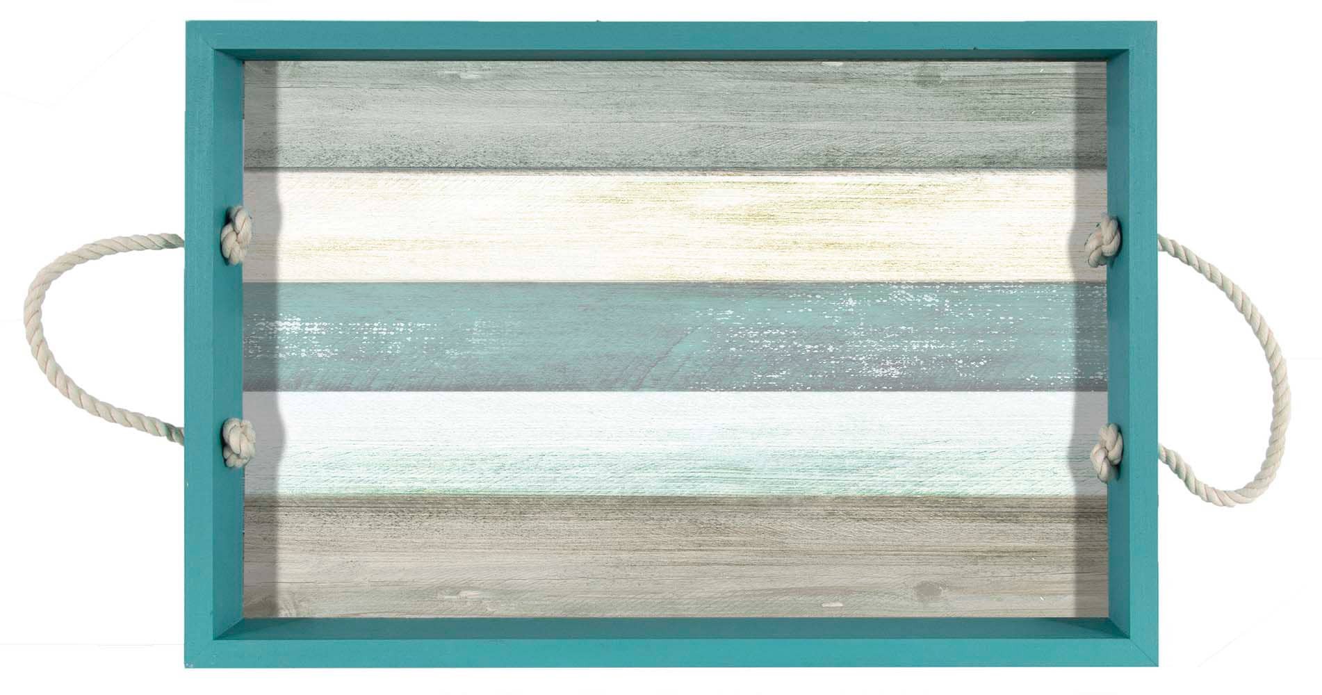 slide 1 of 4, allen + roth Framed 12-in H x 18.625-in W Coastal Wood Print, 1 ct