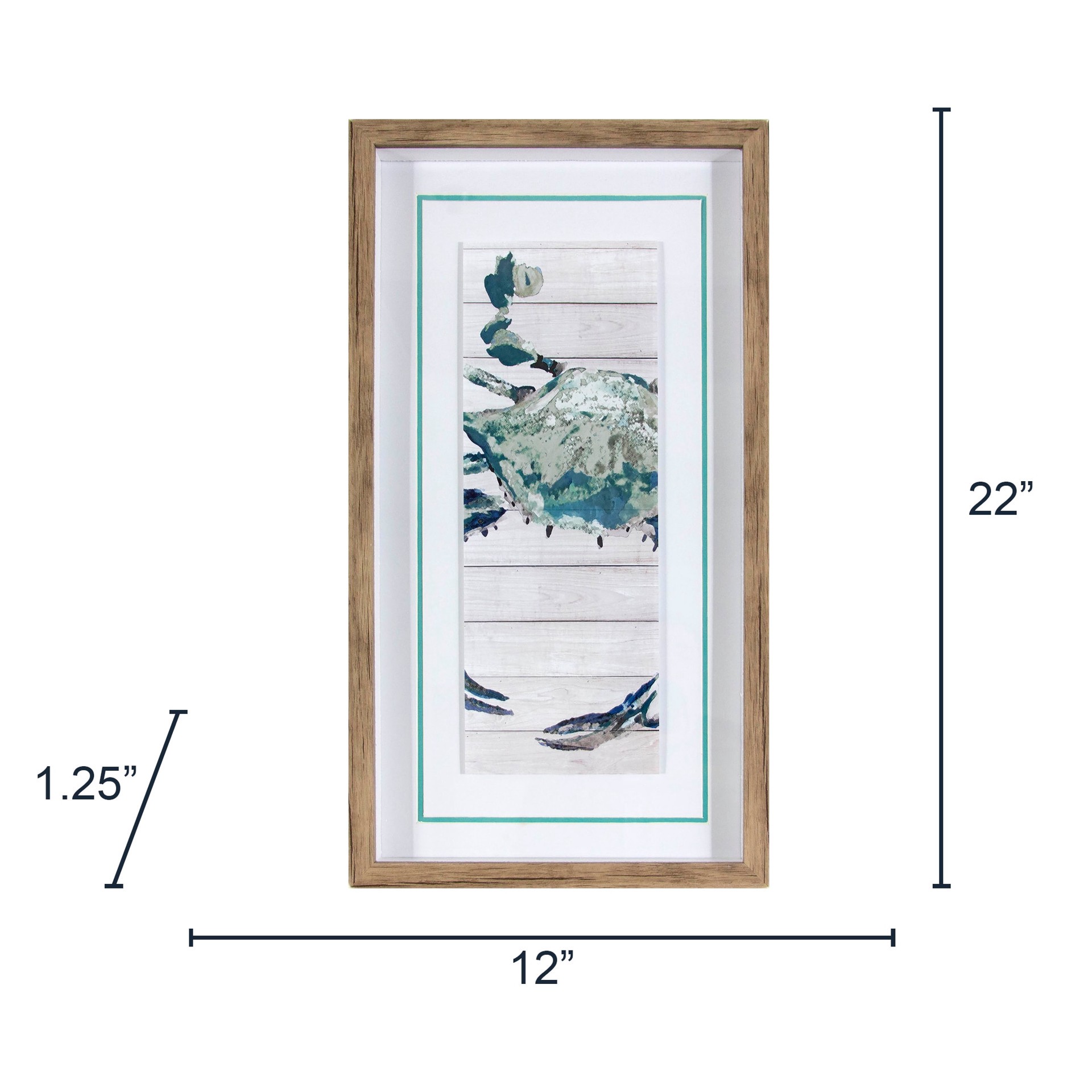 slide 3 of 4, allen + roth Framed 12-in H x 22-in W Coastal Print, 1 ct