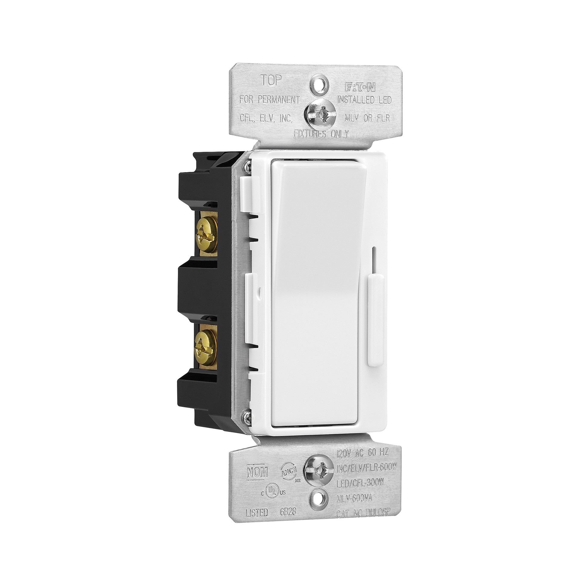 slide 3 of 3, Eaton Universal Single-pole/3-way LED Decorator Light dimmer White/Light Almond/Ivory, 1 ct