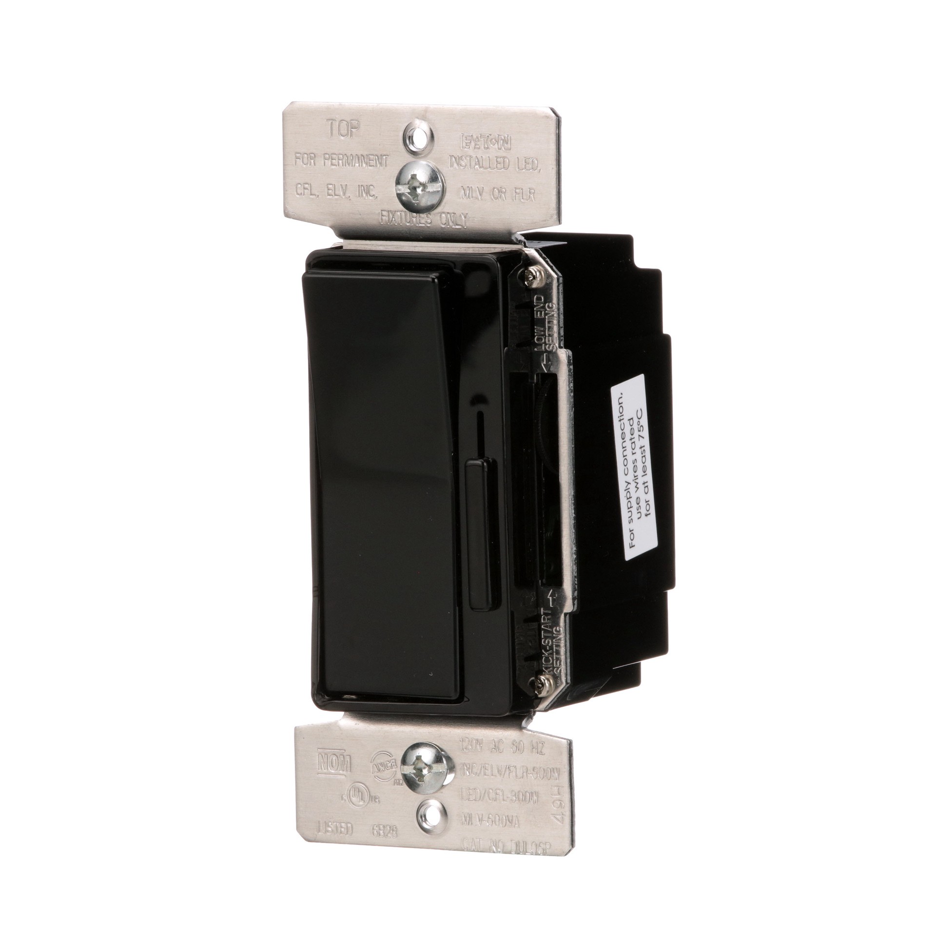 slide 3 of 6, Eaton Universal Single-pole/3-way LED Decorator Light dimmer Black/Gray/White, 1 ct