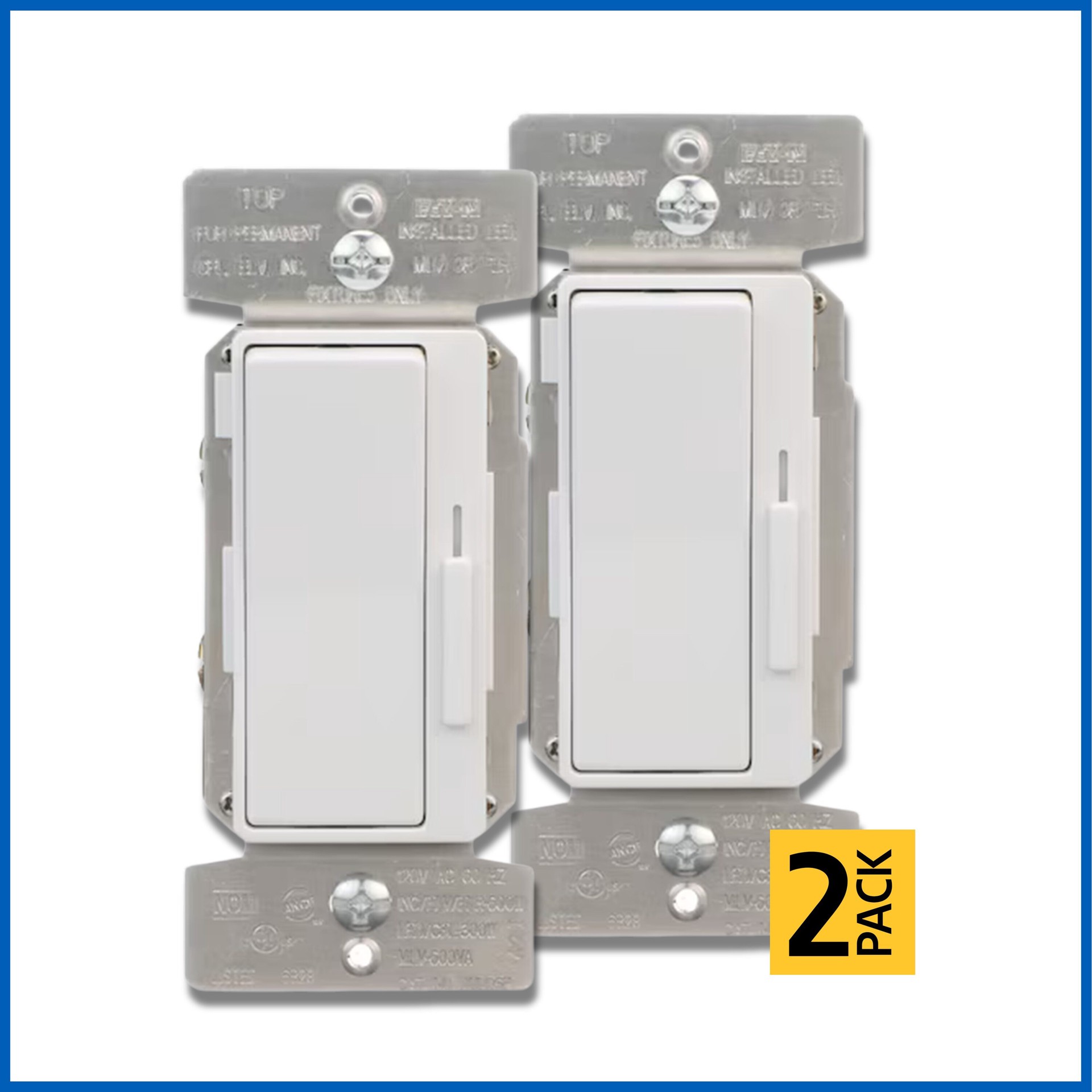 slide 1 of 6, Eaton Universal Single-pole/3-way LED Decorator Light dimmer White 2 -Pack, 1 ct