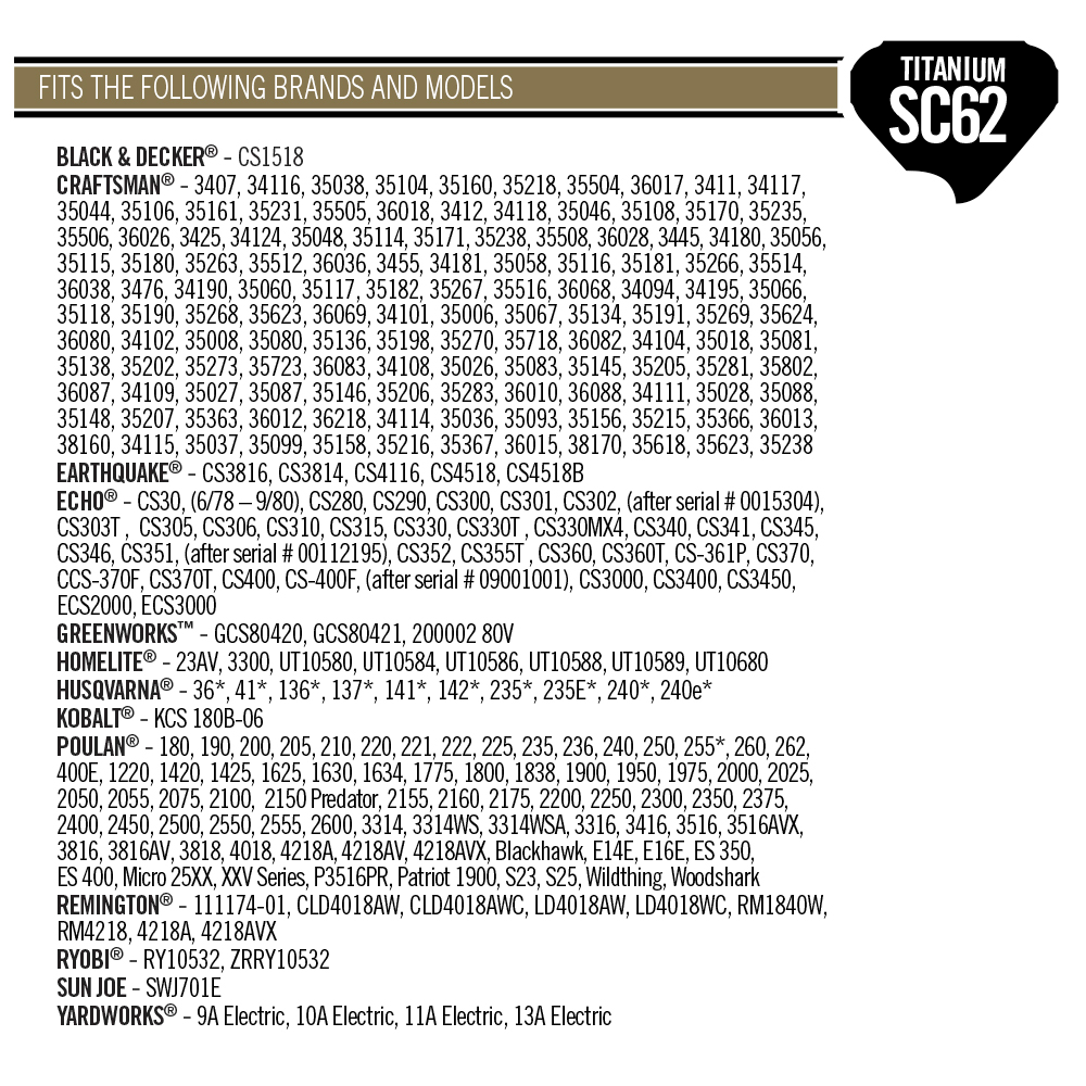 slide 3 of 4, TriLink 62 Link Replacement Chainsaw Chain For 18-in , 0.050-in Gauge , 3/8-in Pitch, 1 ct