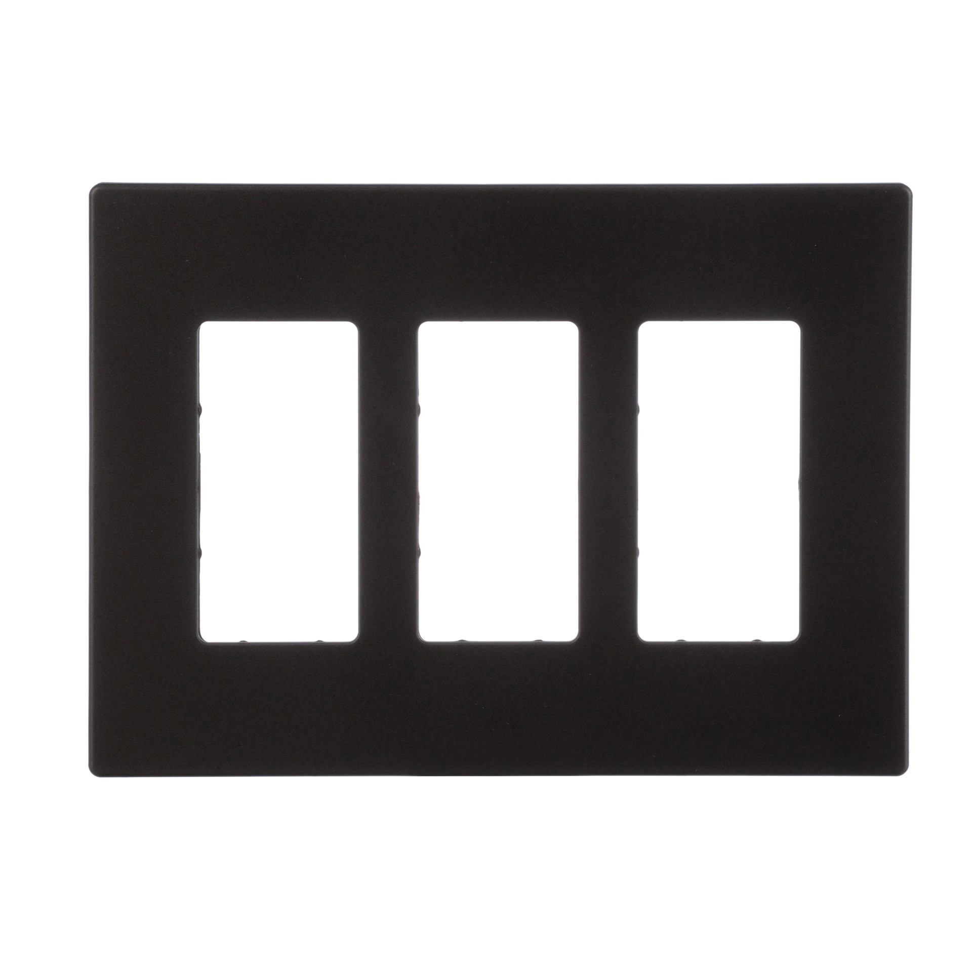 slide 1 of 6, Eaton 3 -Gang Midsize Size Oil-Rubbed Bronze Polycarbonate Indoor Screwless Decorator Wall Plate, 1 ct