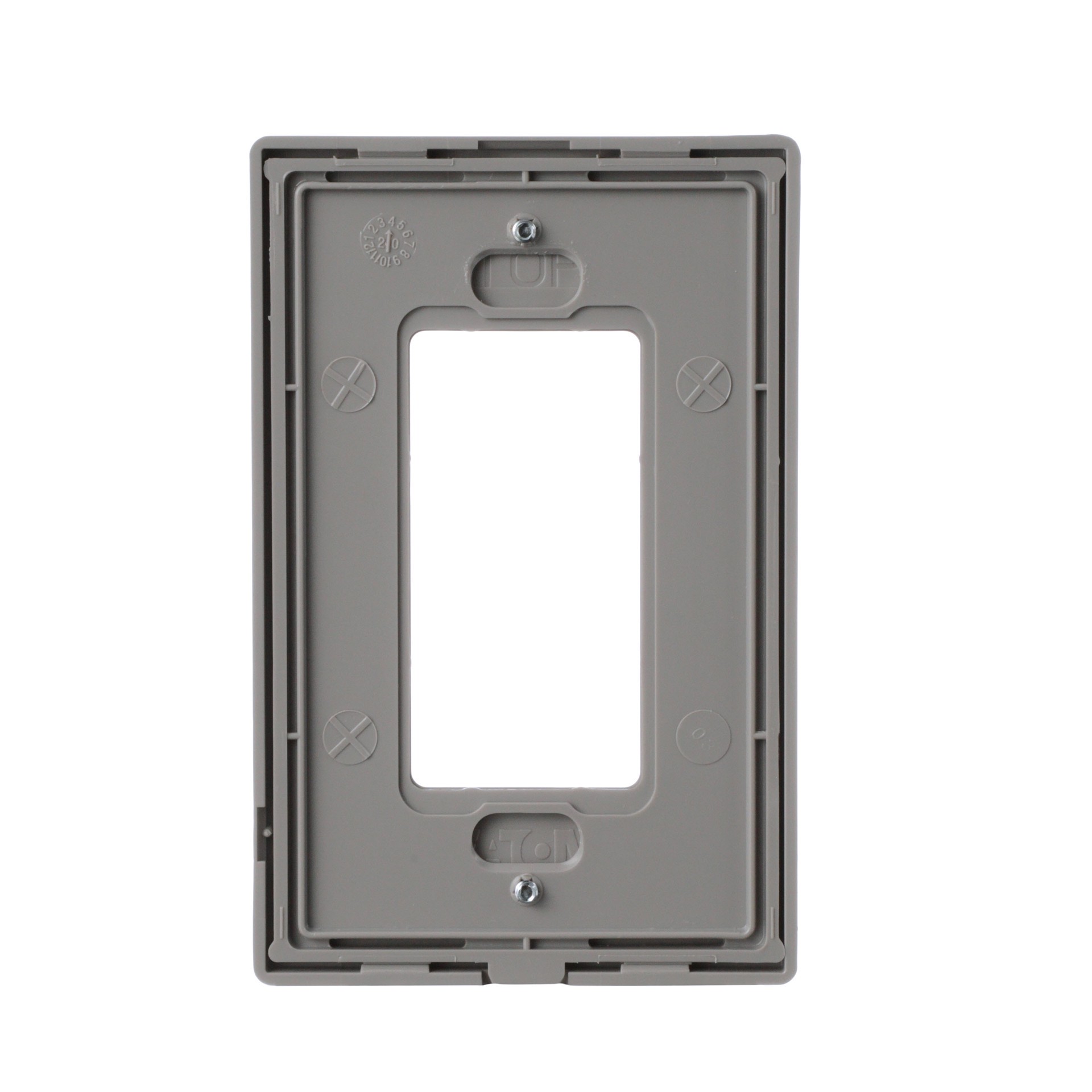 slide 4 of 6, Eaton 1 -Gang Midsize Size Silver Granite Polycarbonate Indoor Screwless Decorator Wall Plate, 1 ct