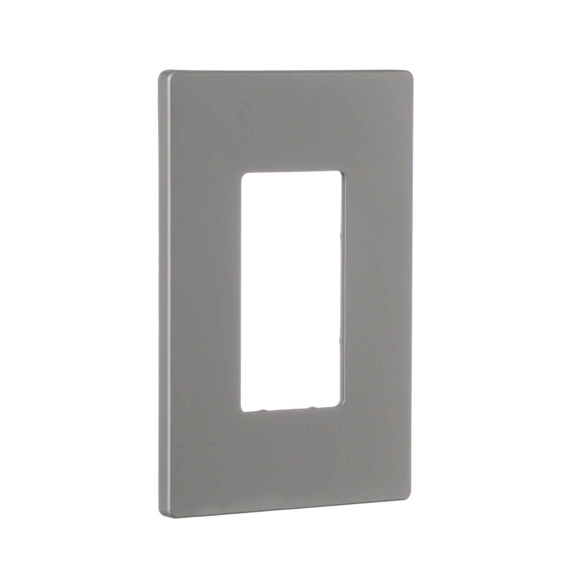 slide 6 of 6, Eaton 1 -Gang Midsize Size Silver Granite Polycarbonate Indoor Screwless Decorator Wall Plate, 1 ct
