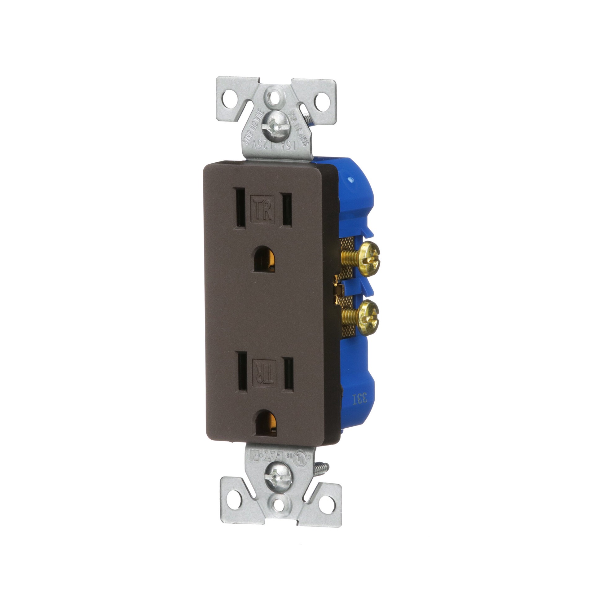 slide 2 of 6, Eaton 15 -Amp 125-volt Tamper Resistant Residential/Commercial Decorator Outlet , Oil-rubbed bronze, 1 ct