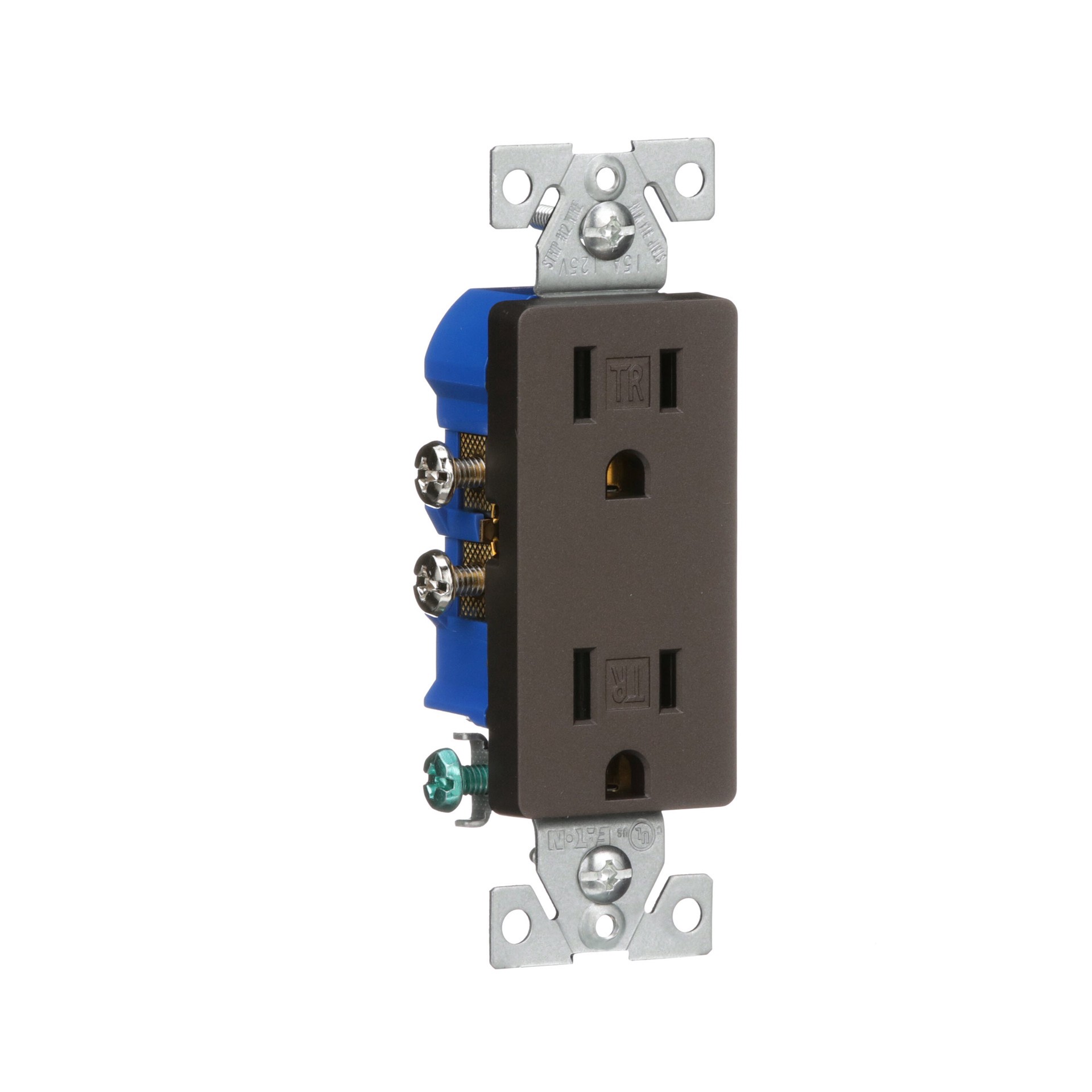 slide 6 of 6, Eaton 15 -Amp 125-volt Tamper Resistant Residential/Commercial Decorator Outlet , Oil-rubbed bronze, 1 ct