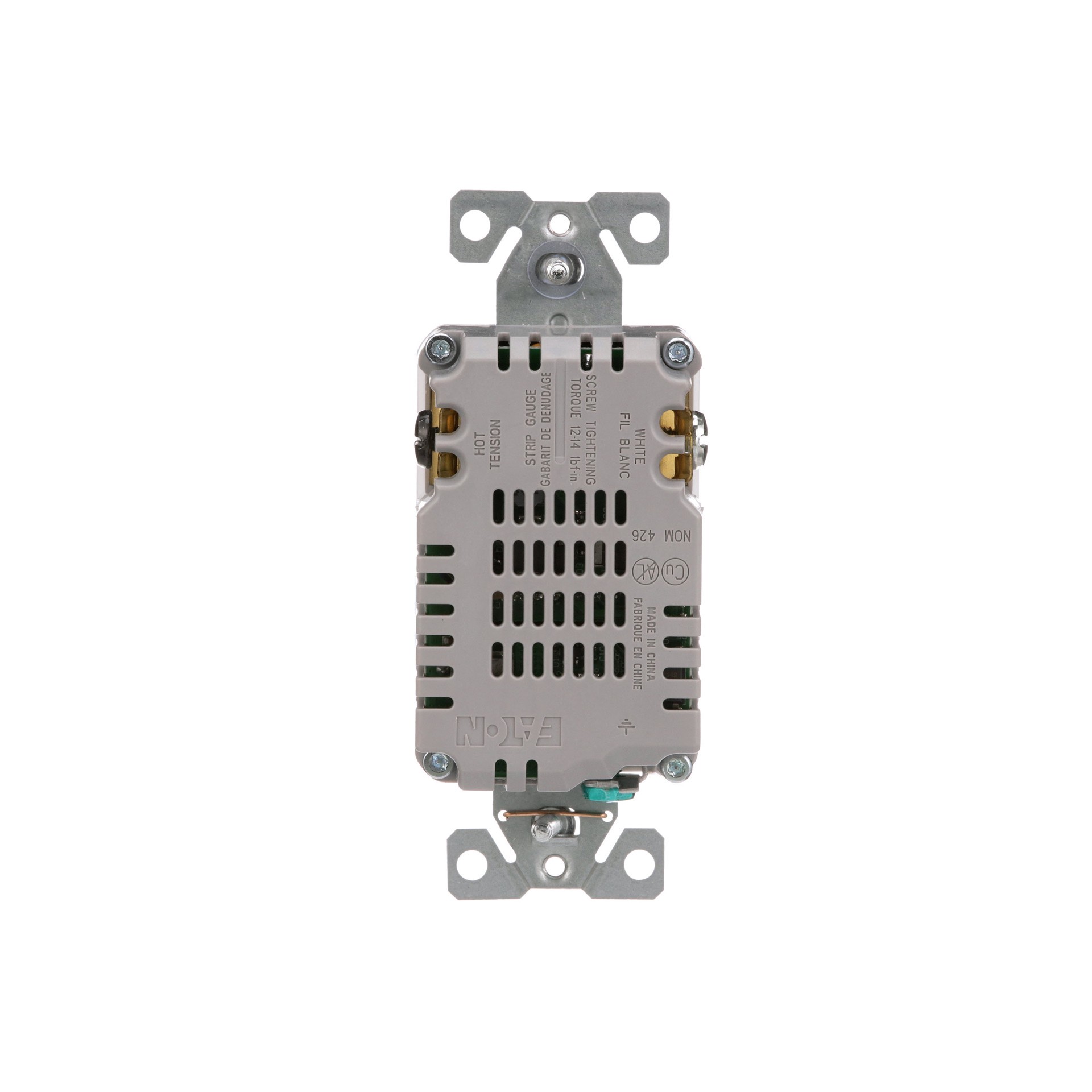 slide 4 of 6, Eaton 20 -Amp 125-volt Tamper Resistant Residential/Commercial Decorator USB outlet Dual Type A , White, 1 ct