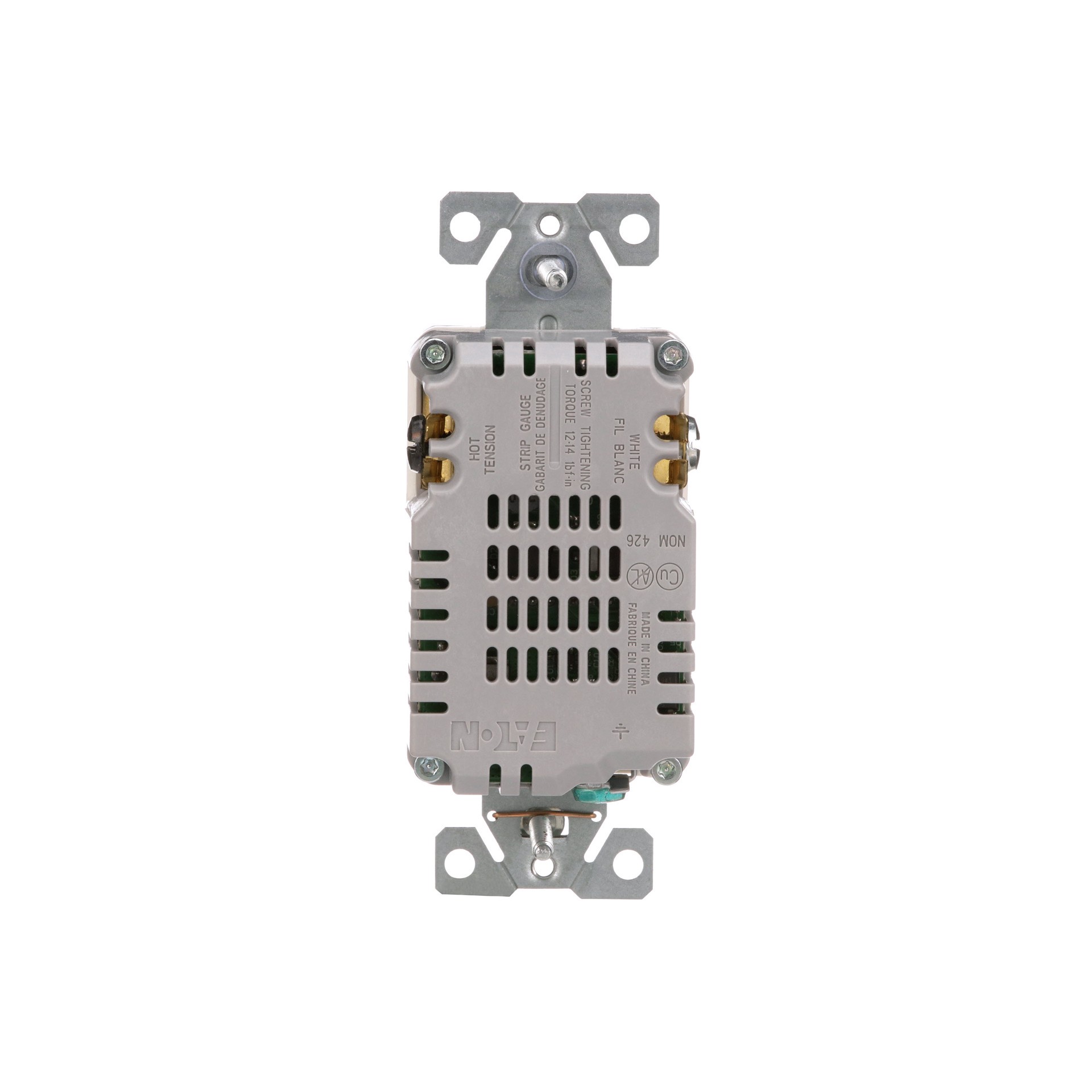 slide 4 of 6, Eaton 15 -Amp 125-volt Tamper Resistant Residential/Commercial Decorator USB outlet Dual Type A , Light almond, 1 ct