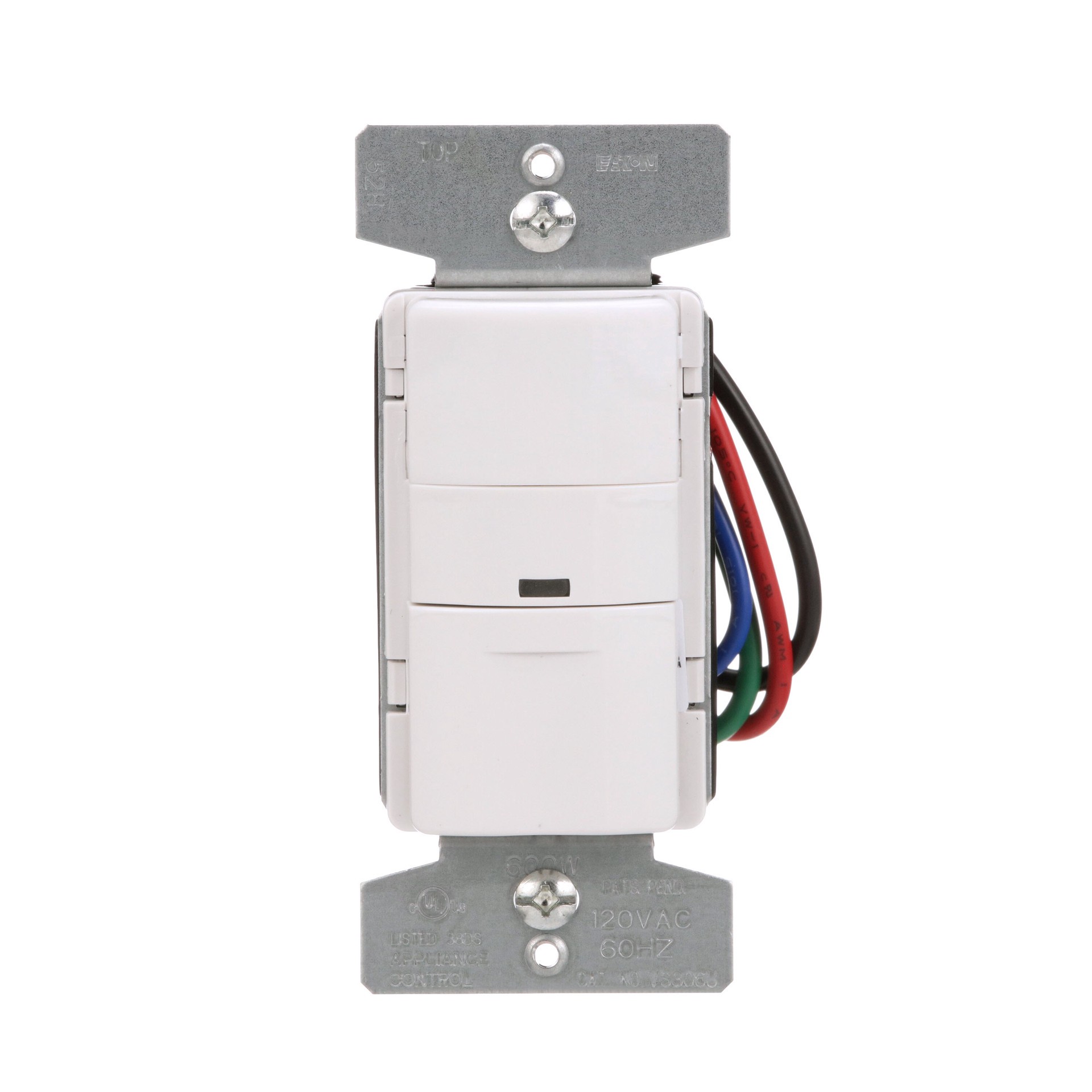 slide 2 of 6, Eaton Single-pole/3-way 5 -Amp Vacancy Motion Sensor Light Switch , White/Light Almond/Ivory, 1 ct