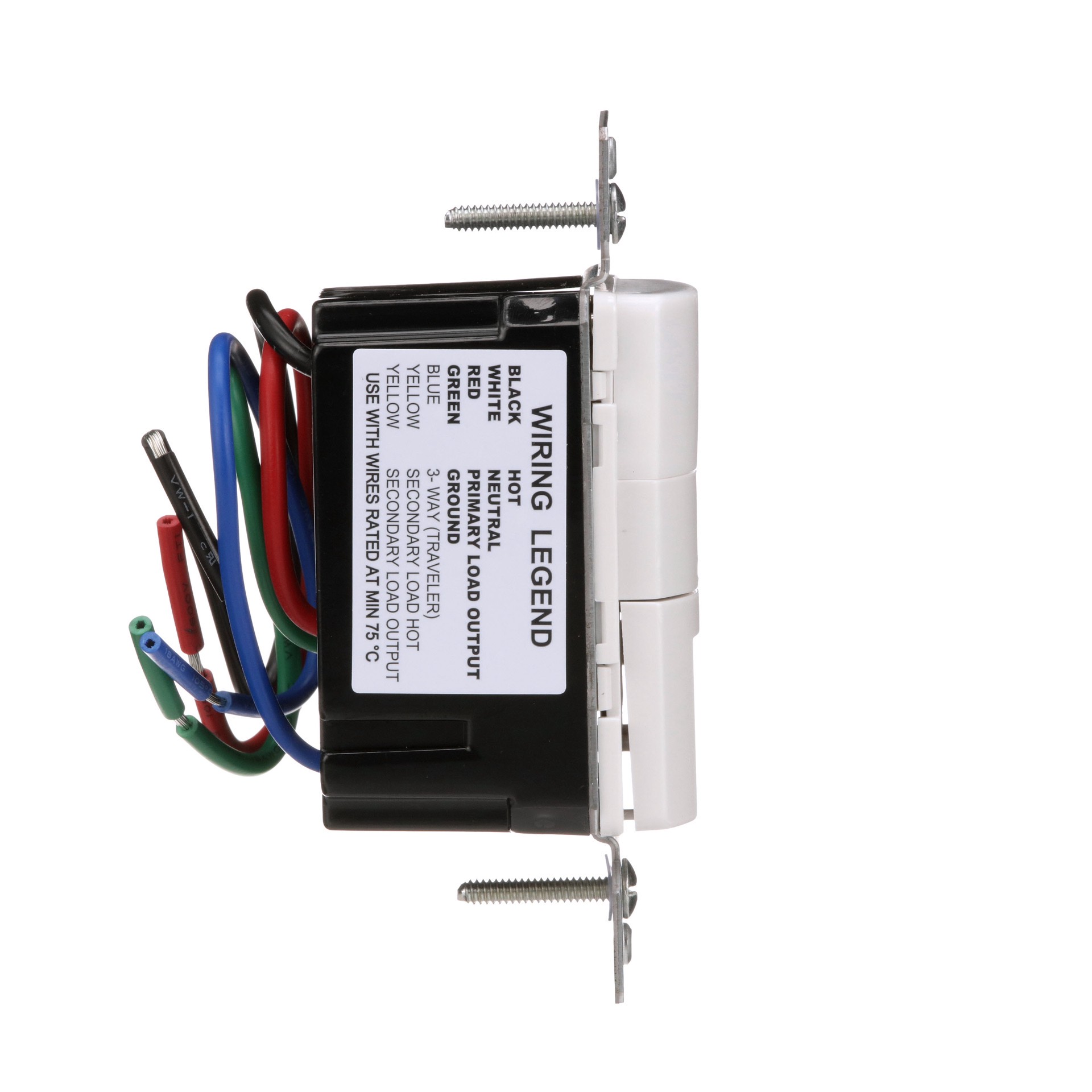 slide 6 of 6, Eaton Single-pole/3-way 5 -Amp Vacancy Motion Sensor Light Switch , White/Light Almond/Ivory, 1 ct