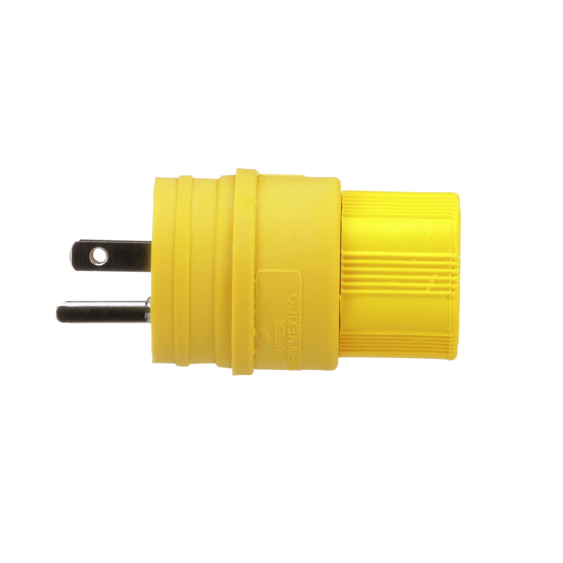 slide 3 of 6, Eaton Arrow Hart Arrow Hart 15-Amp 125 -Volt NEMA 5-15 Watertight 3-wire grounding Industrial Straight Plug , Yellow, 1 ct