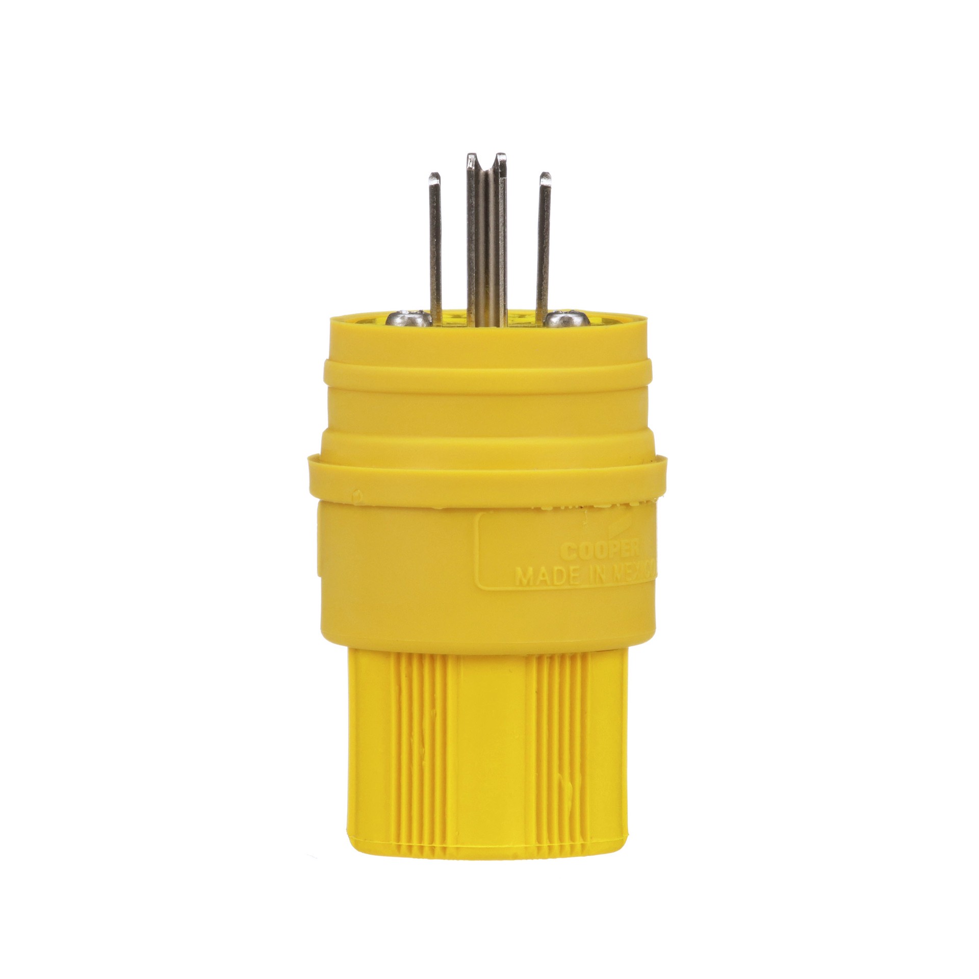slide 6 of 6, Eaton Arrow Hart Arrow Hart 15-Amp 125 -Volt NEMA 5-15 Watertight 3-wire grounding Industrial Straight Plug , Yellow, 1 ct