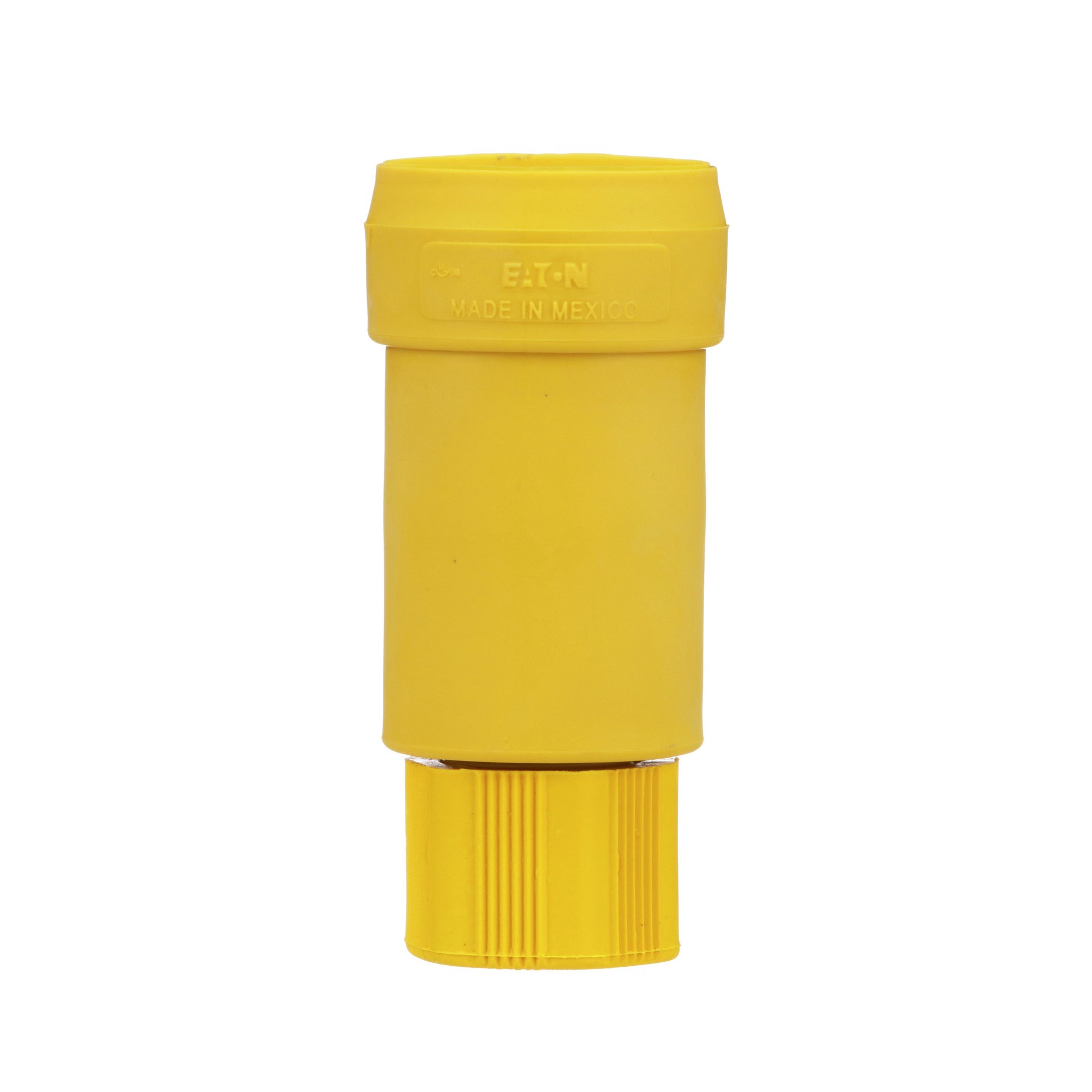 slide 1 of 6, Eaton Arrow Hart 15-Amp 125-Volt NEMA 5-15 Watertight 3-wire Grounding Industrial Straight Connector, Yellow, 1 ct