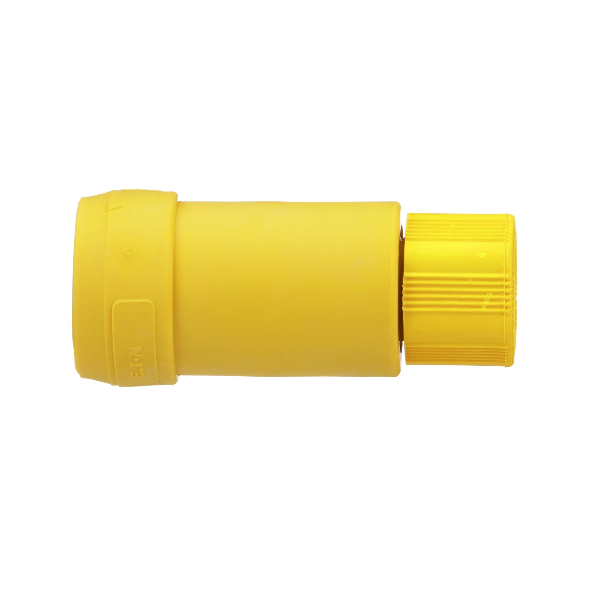slide 3 of 6, Eaton Arrow Hart 15-Amp 125-Volt NEMA 5-15 Watertight 3-wire Grounding Industrial Straight Connector, Yellow, 1 ct