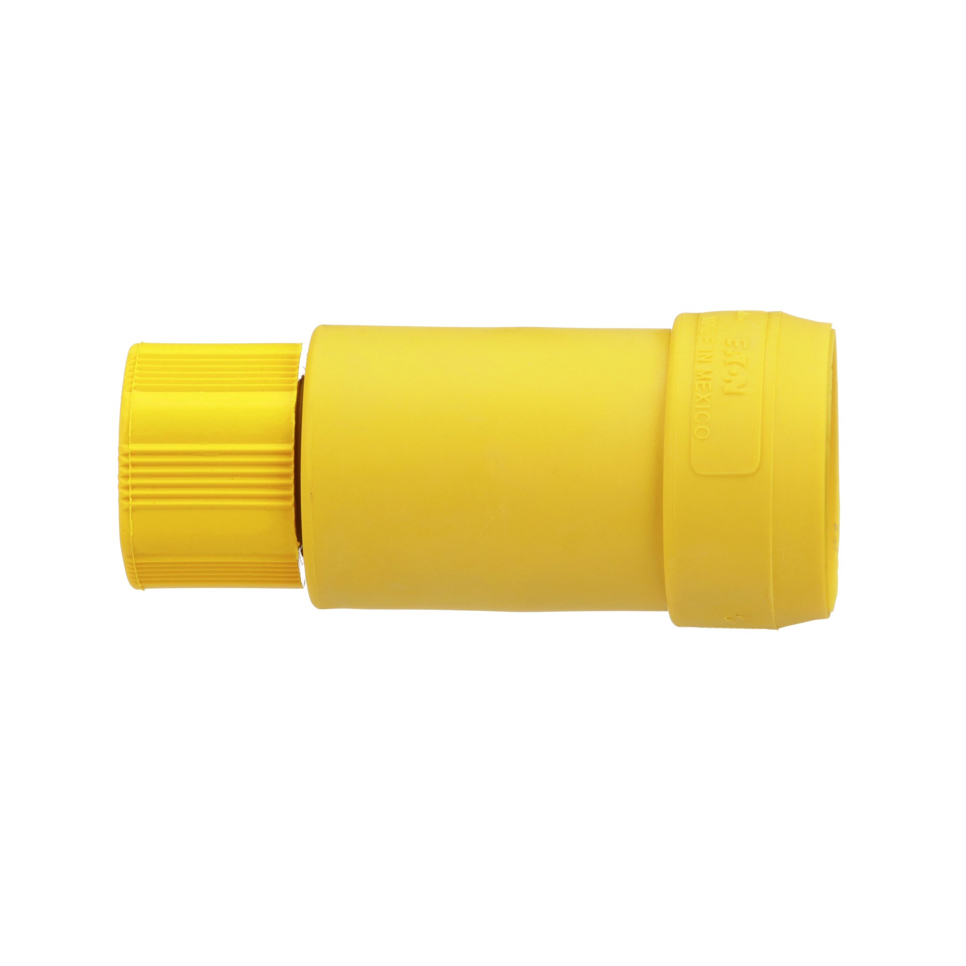 slide 5 of 6, Eaton Arrow Hart 15-Amp 125-Volt NEMA 5-15 Watertight 3-wire Grounding Industrial Straight Connector, Yellow, 1 ct