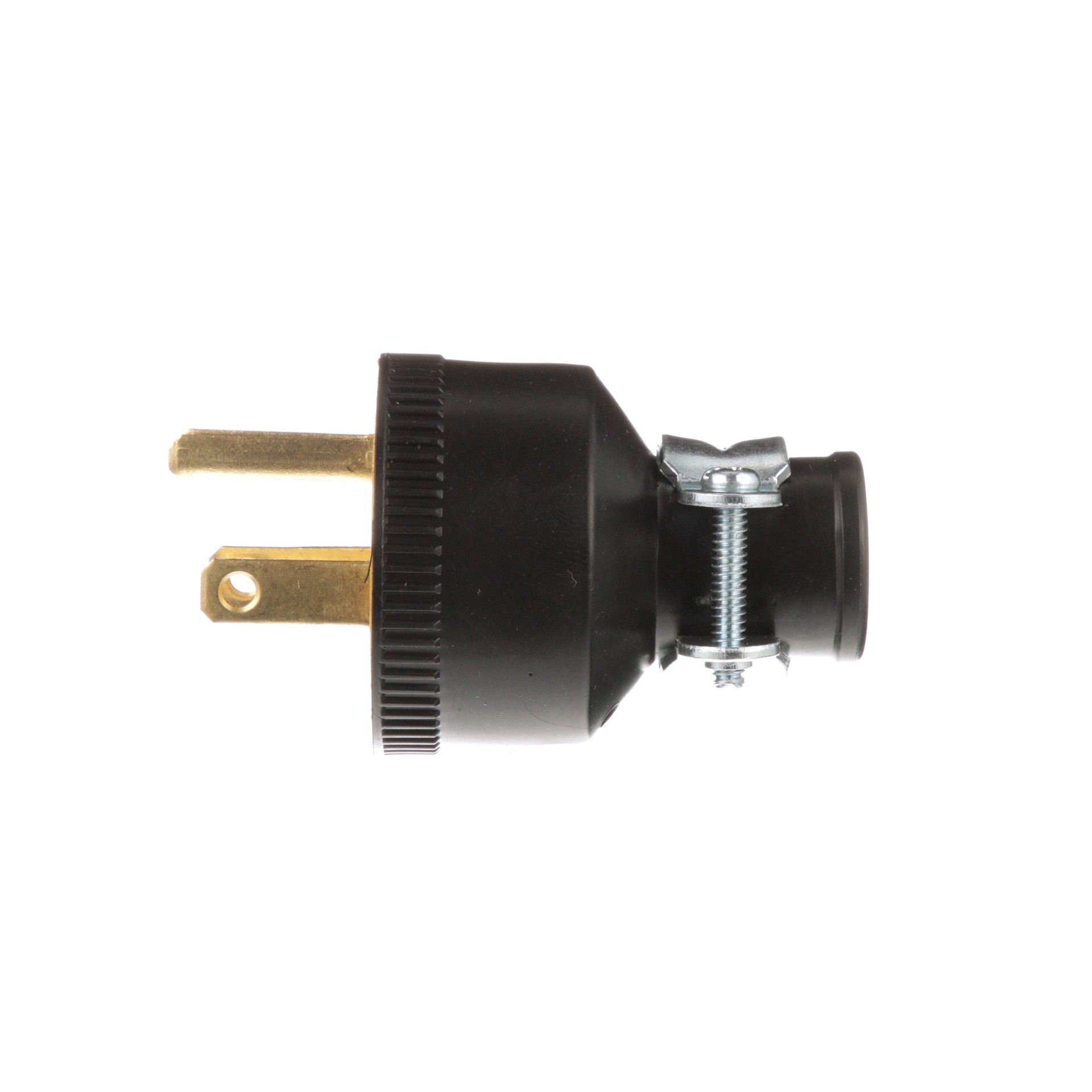 slide 3 of 6, Eaton 15-Amp 125 -Volt NEMA 5-15 3-wire grounding Heavy-duty Straight Plug , Black, 1 ct