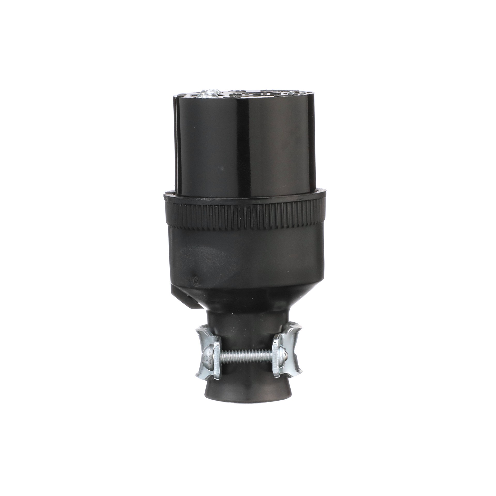 slide 3 of 6, Eaton 15-Amp 125 -Volt NEMA 5-15 3-wire grounding Heavy-duty Straight Connector , Black, 1 ct