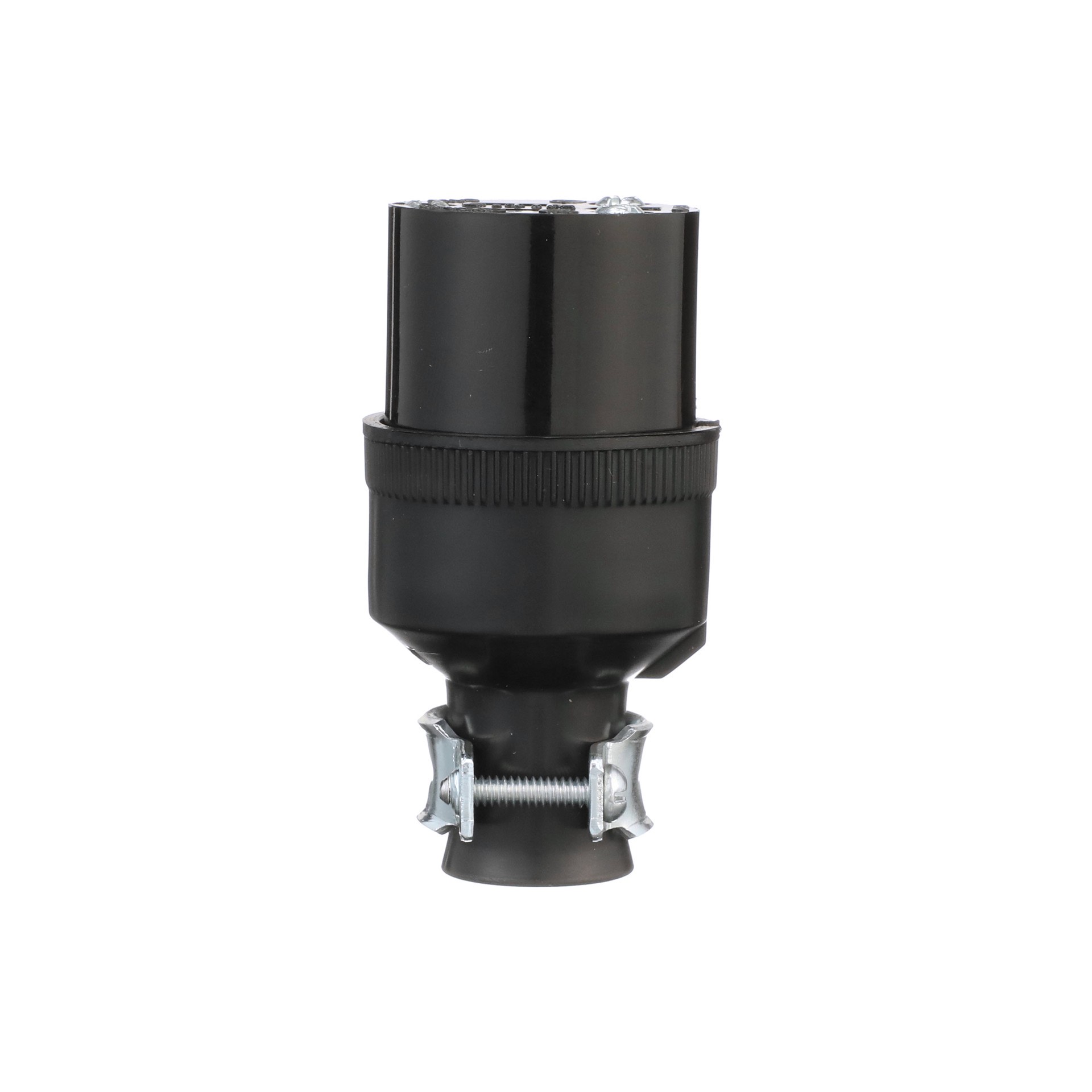 slide 5 of 6, Eaton 15-Amp 125 -Volt NEMA 5-15 3-wire grounding Heavy-duty Straight Connector , Black, 1 ct