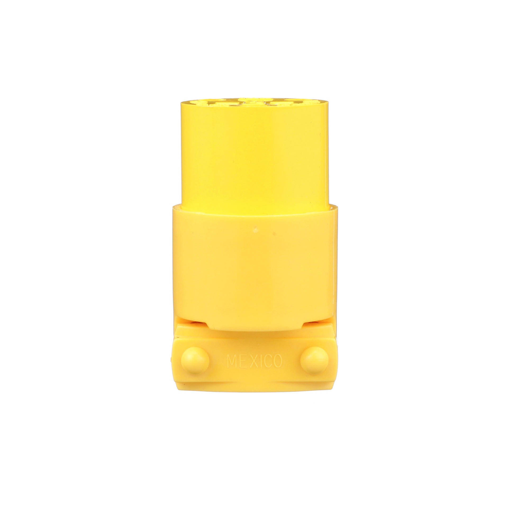 slide 1 of 6, Eaton 15-Amp 125 -Volt NEMA 5-15 3-wire grounding Heavy-duty Straight Connector , Yellow, 1 ct