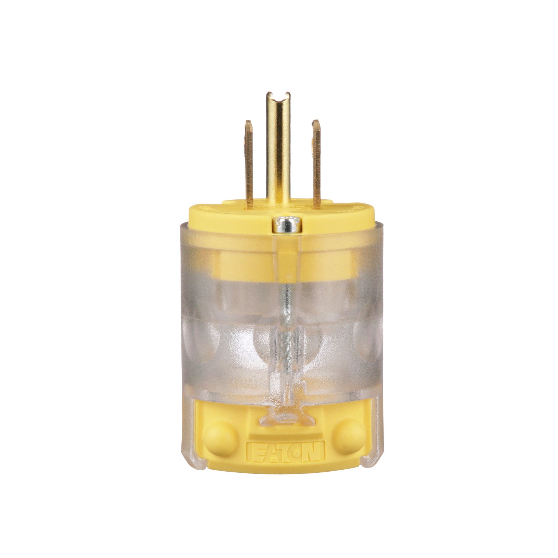 slide 1 of 6, Eaton 15-Amp 125 -Volt NEMA 5-15 3-wire General-duty Straight Plug , Yellow, 1 ct