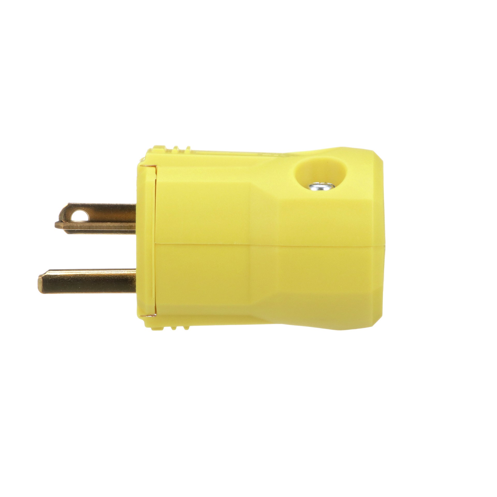 slide 3 of 6, Eaton Arrow Hart Arrow Hart 20-Amp 125 -Volt NEMA 5-20 3-wire grounding Heavy-duty Straight Plug , Yellow, 1 ct