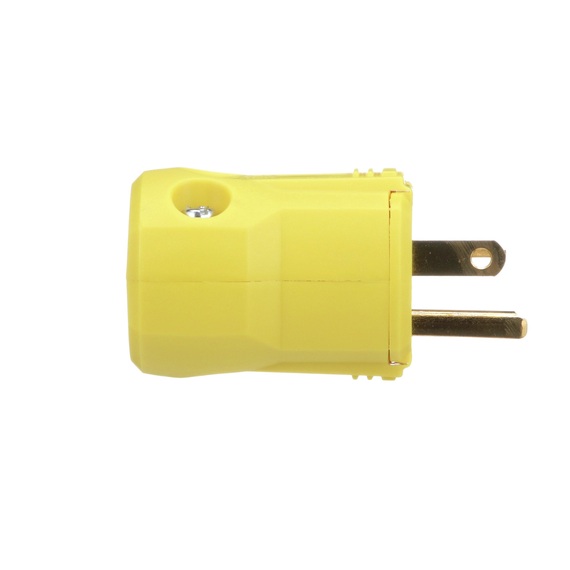 slide 5 of 6, Eaton Arrow Hart Arrow Hart 20-Amp 125 -Volt NEMA 5-20 3-wire grounding Heavy-duty Straight Plug , Yellow, 1 ct