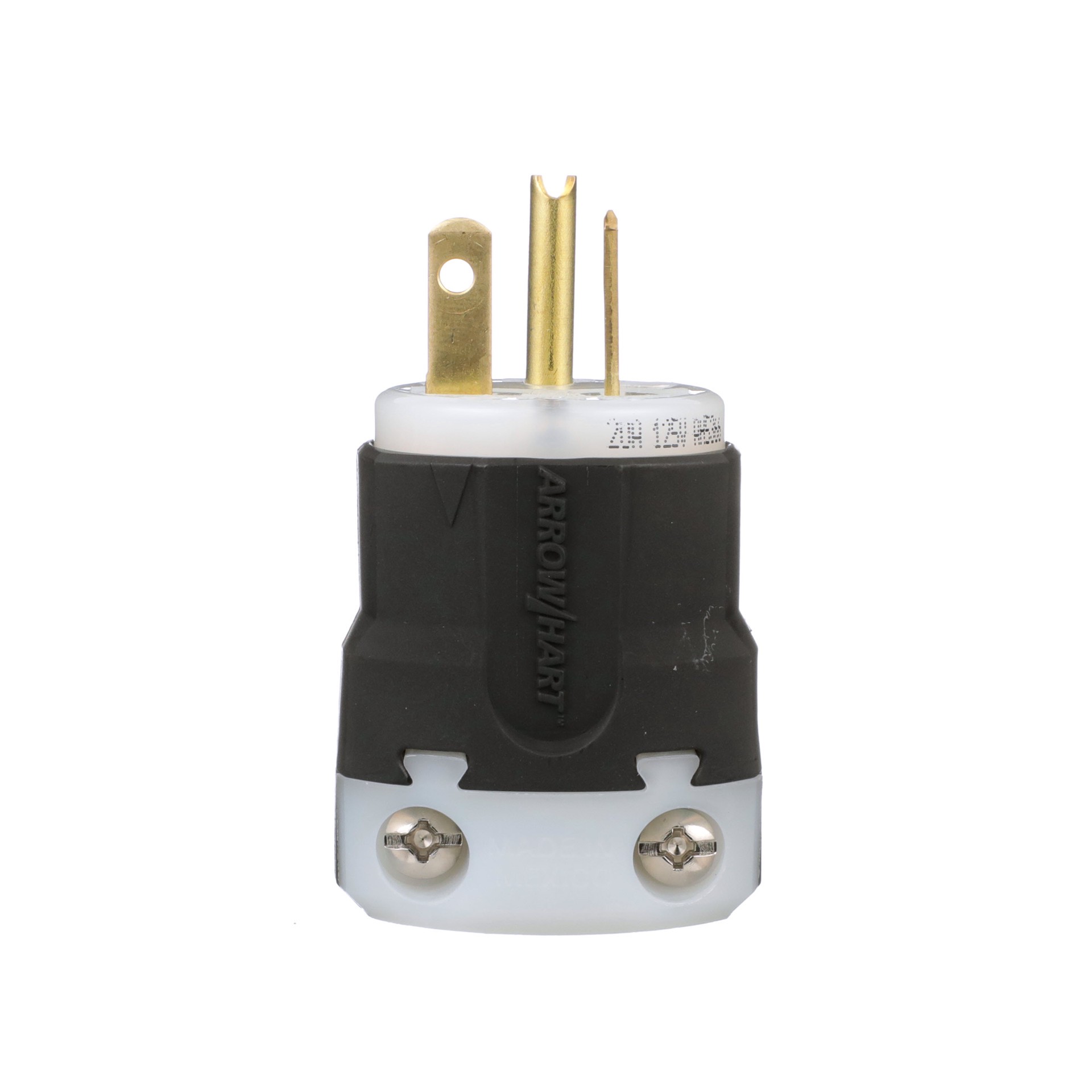 slide 1 of 6, Eaton Arrow Hart Arrow Hart 20-Amp 125 -Volt NEMA 5-20 3-wire grounding Industrial Straight Plug , Black, 1 ct
