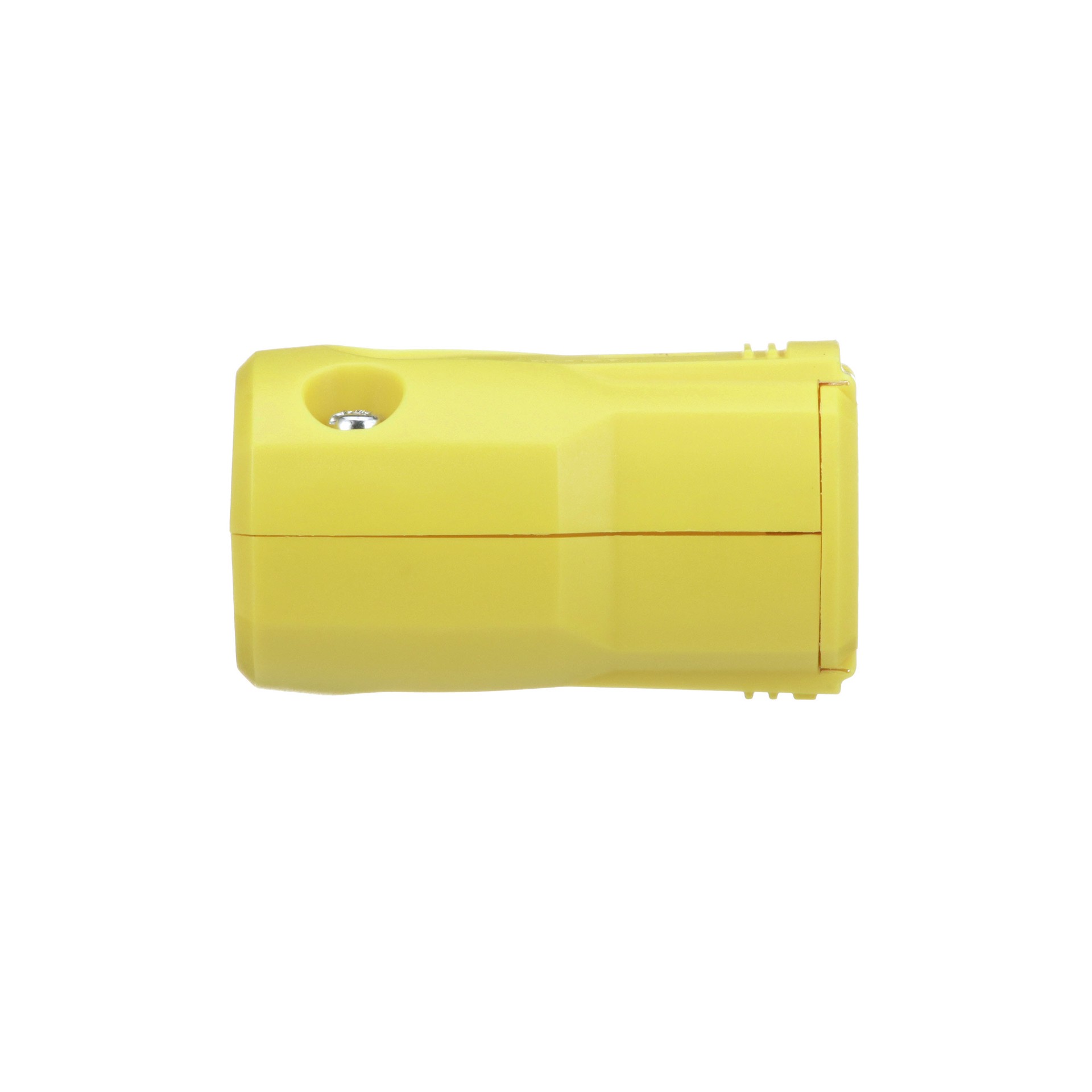 slide 5 of 6, Eaton Arrow Hart Arrow Hart 20-Amp 125 -Volt NEMA 5-20 3-wire grounding Heavy-duty Straight Connector , Yellow, 1 ct