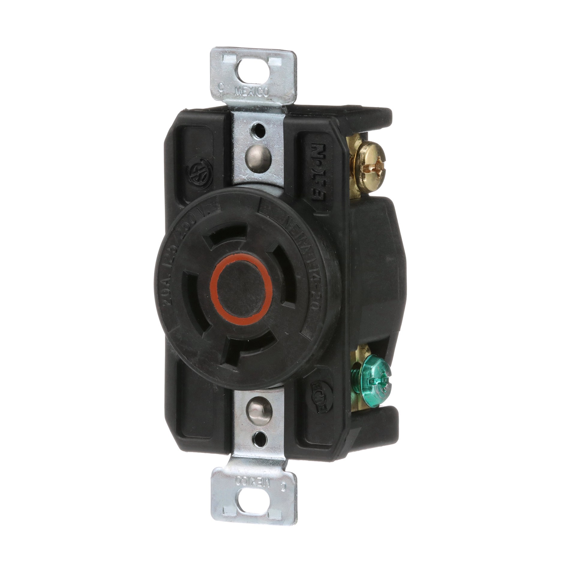 slide 2 of 6, Eaton Arrow Hart Arrow Hart 20 -Amp 125/250-volt Industrial Duplex Outlet , Orange, 1 ct